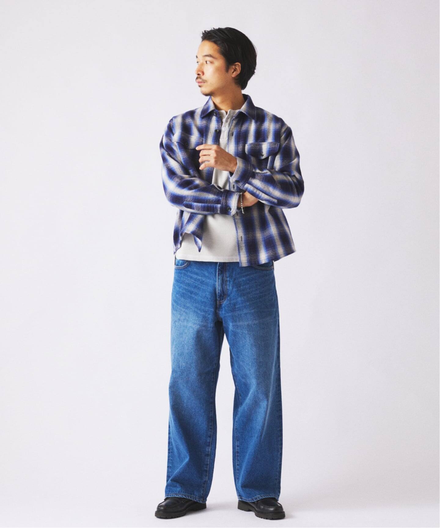 クラフトデニム 13.5oz ワイド ストレート デニム（デニムパンツ 