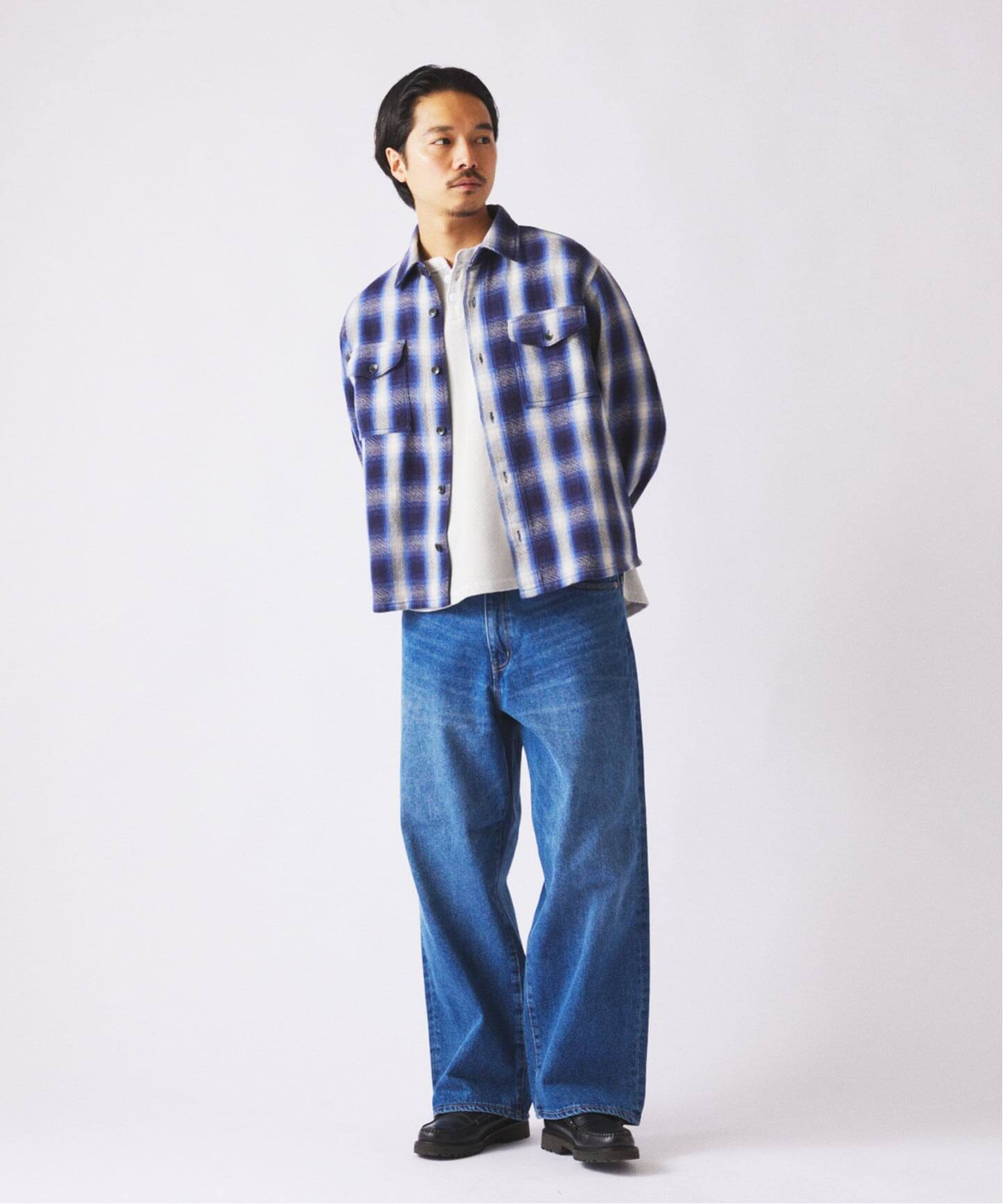 クラフトデニム 13.5oz ワイド ストレート デニム（デニムパンツ