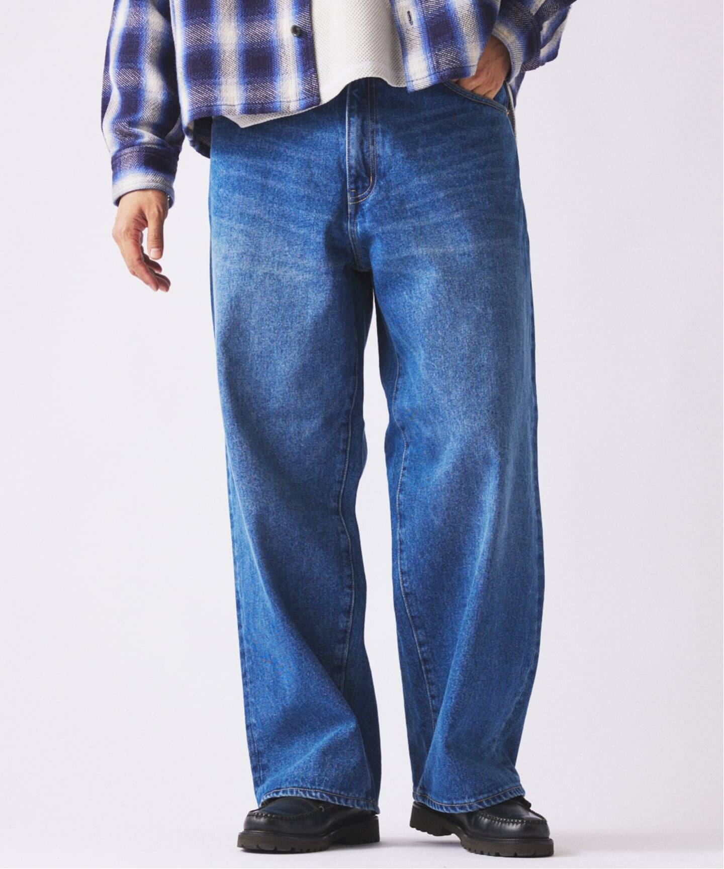 クラフトデニム 13.5oz ワイド ストレート デニム（デニムパンツ