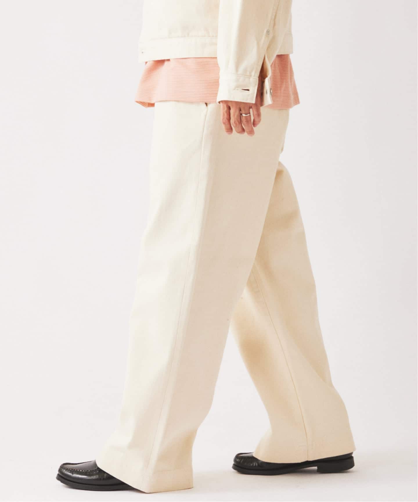 予約》クラフトデニム 12oz ワイド デニム スラックス（デニムパンツ