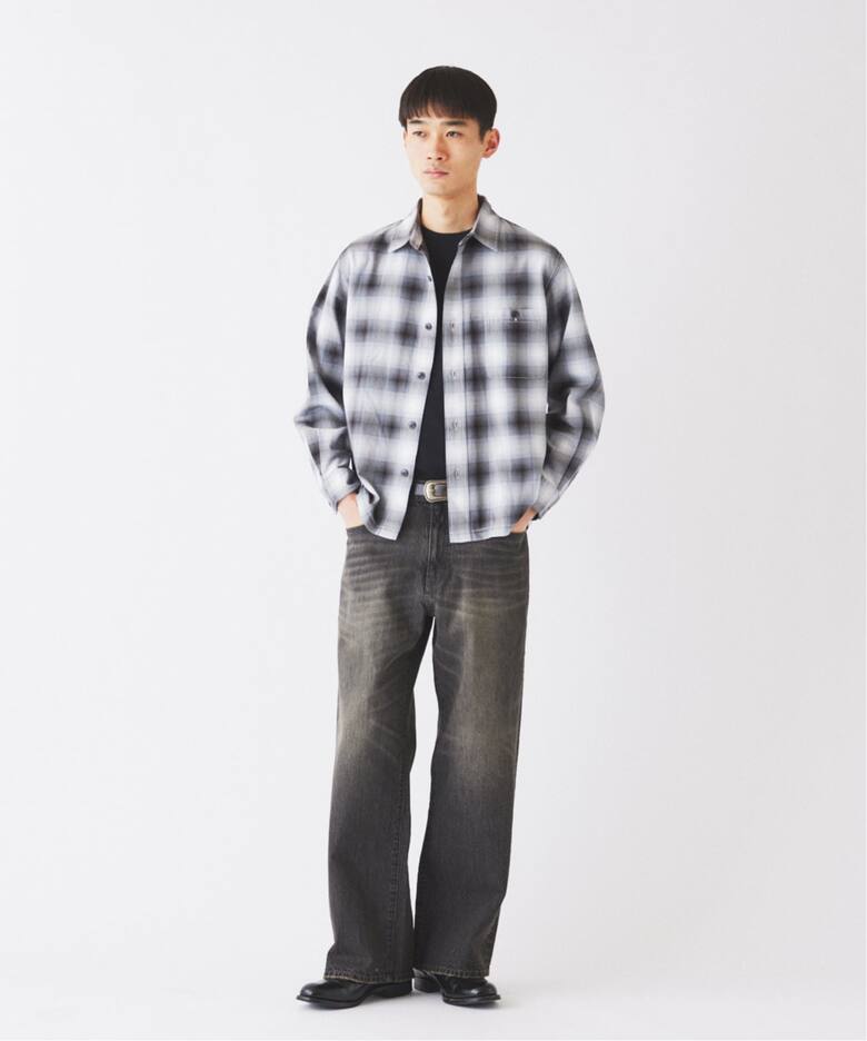スモーキーデニム 11oz ワイドパンツ（デニムパンツ・ジーンズ 