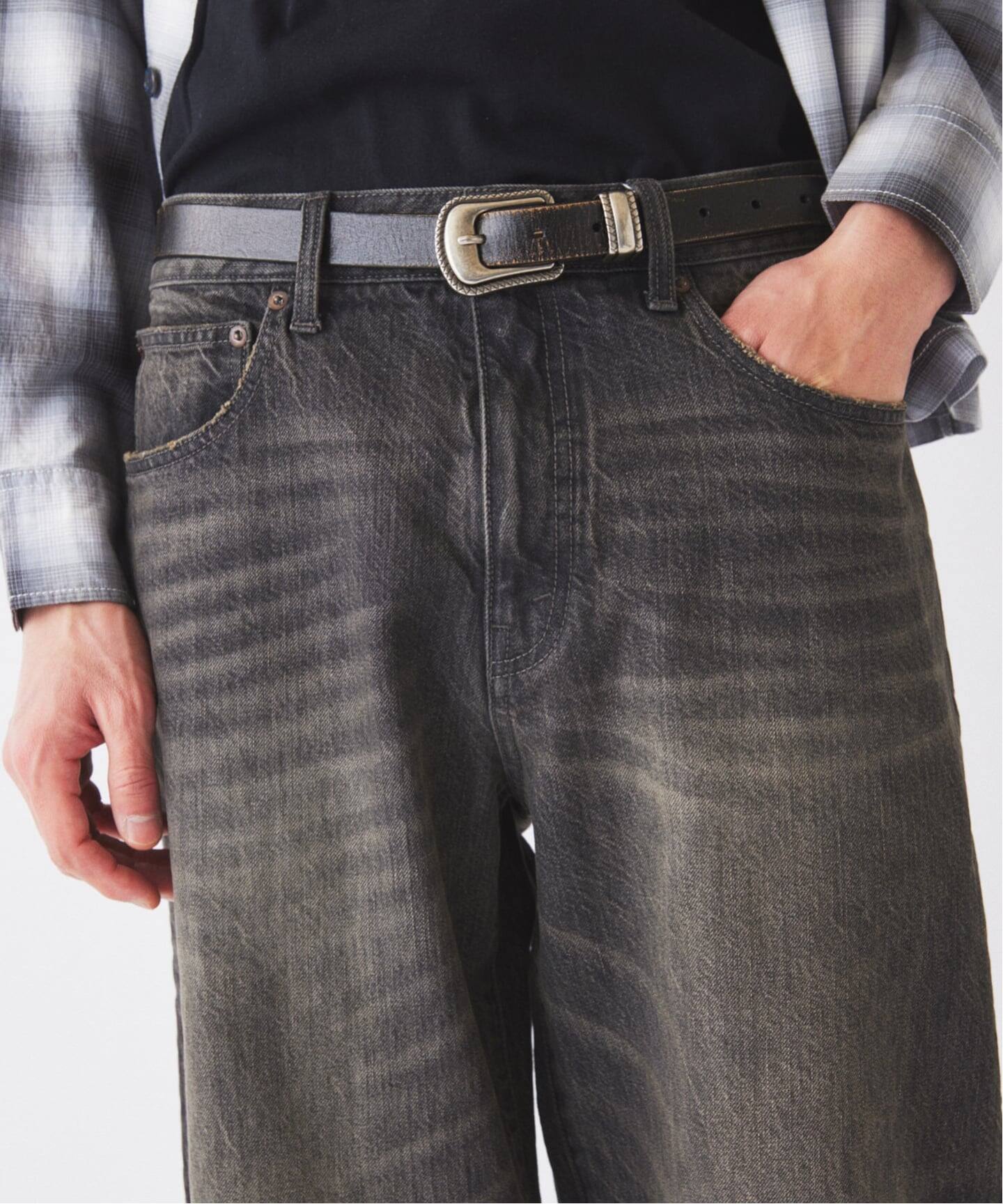 スモーキーデニム 11oz ワイドパンツ（デニムパンツ・ジーンズ