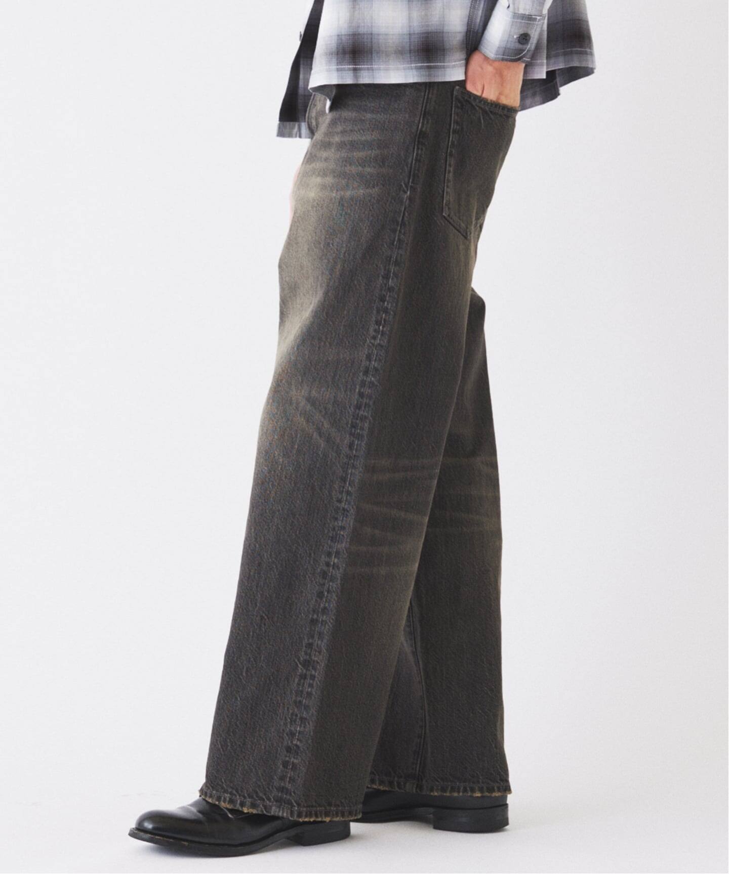 スモーキーデニム 11oz ワイドパンツ（デニムパンツ・ジーンズ