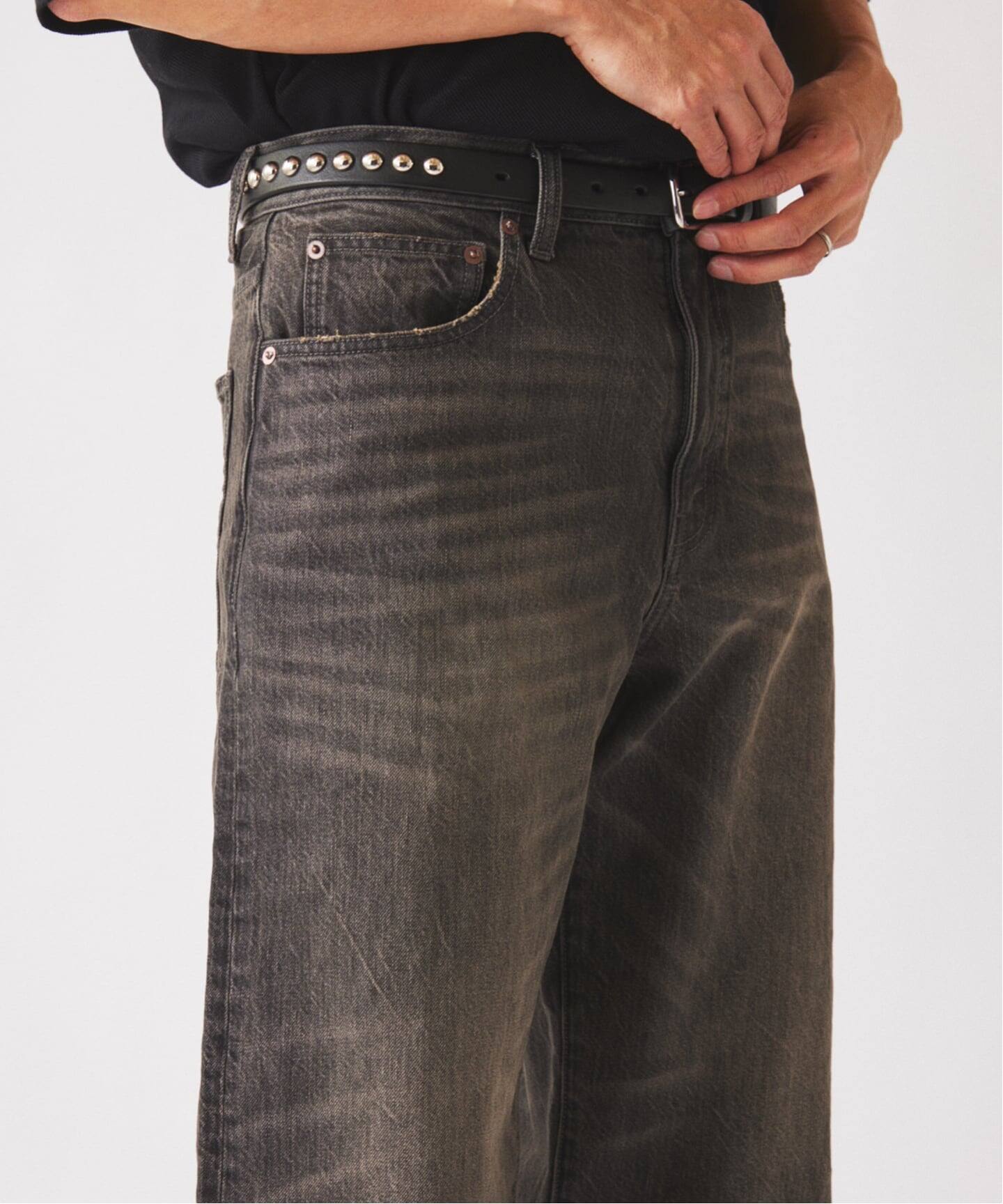スモーキーデニム 11oz ワイドパンツ（デニムパンツ・ジーンズ