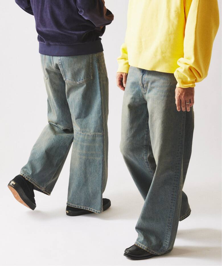 スモーキーデニム スーパーワイド エンジニアド パンツ（デニムパンツ 