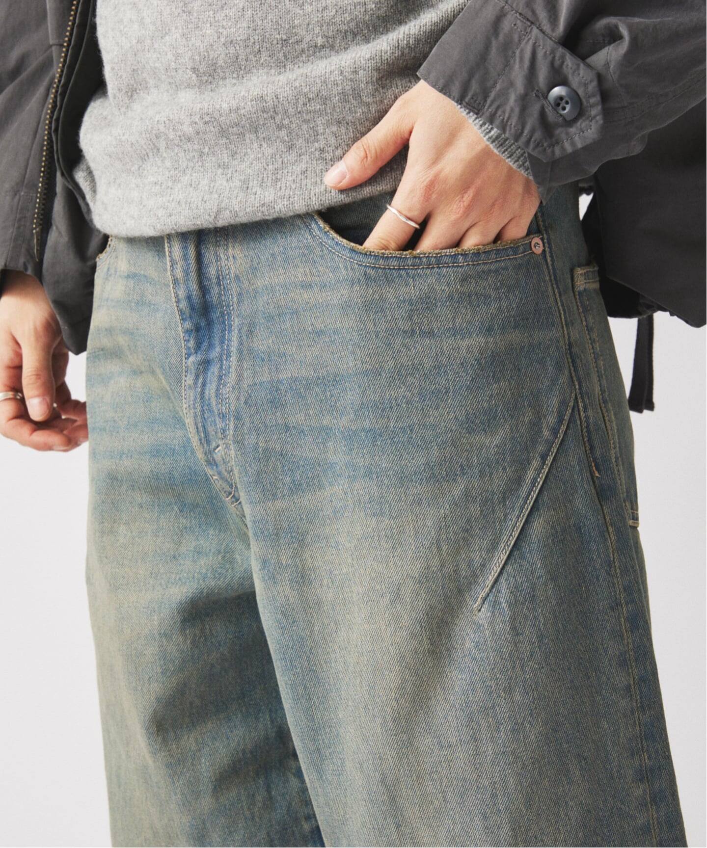 スモーキーデニム スーパーワイド エンジニアド パンツ（デニムパンツ 