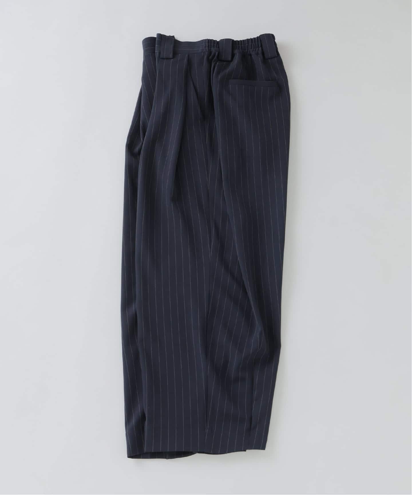 予約》ダブルプリーツ ヒールカット スラックス（スラックス
