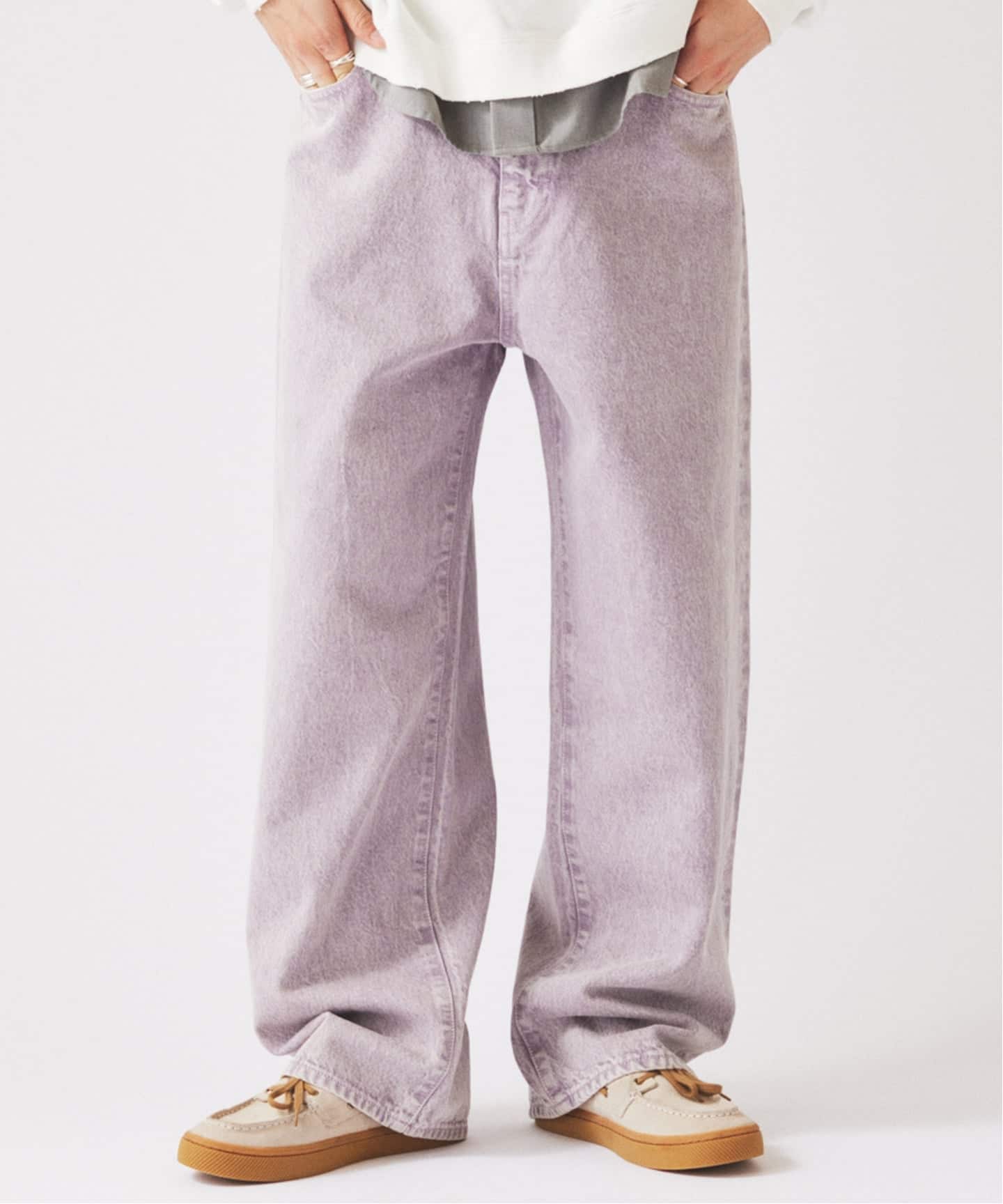 予約》＜Relume Jeans＞コーンデニム カツラギ ワイドパンツ（デニム