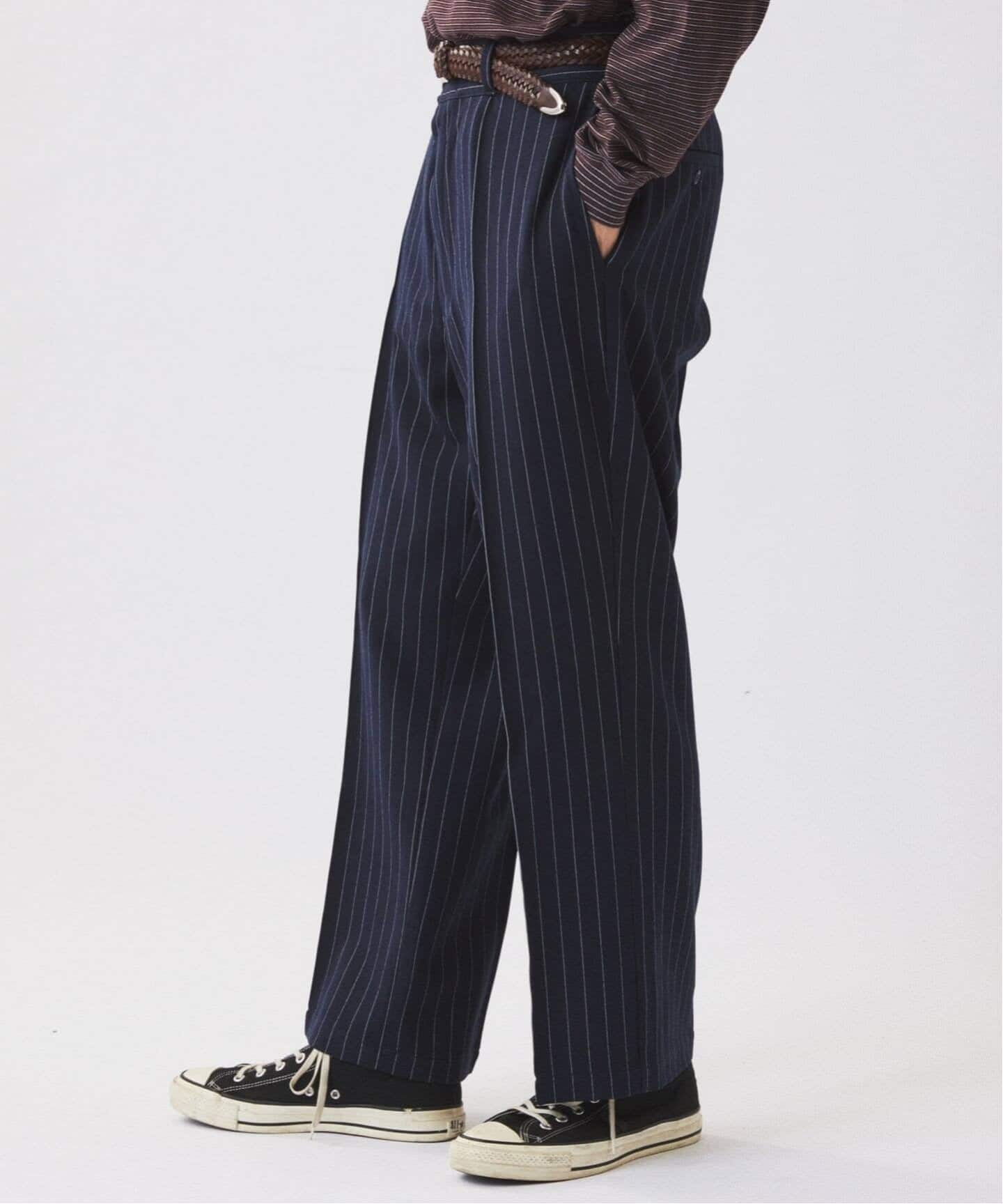 追加予約》Dickies / ディッキーズ 別注 ピンタック ワイドストライプ