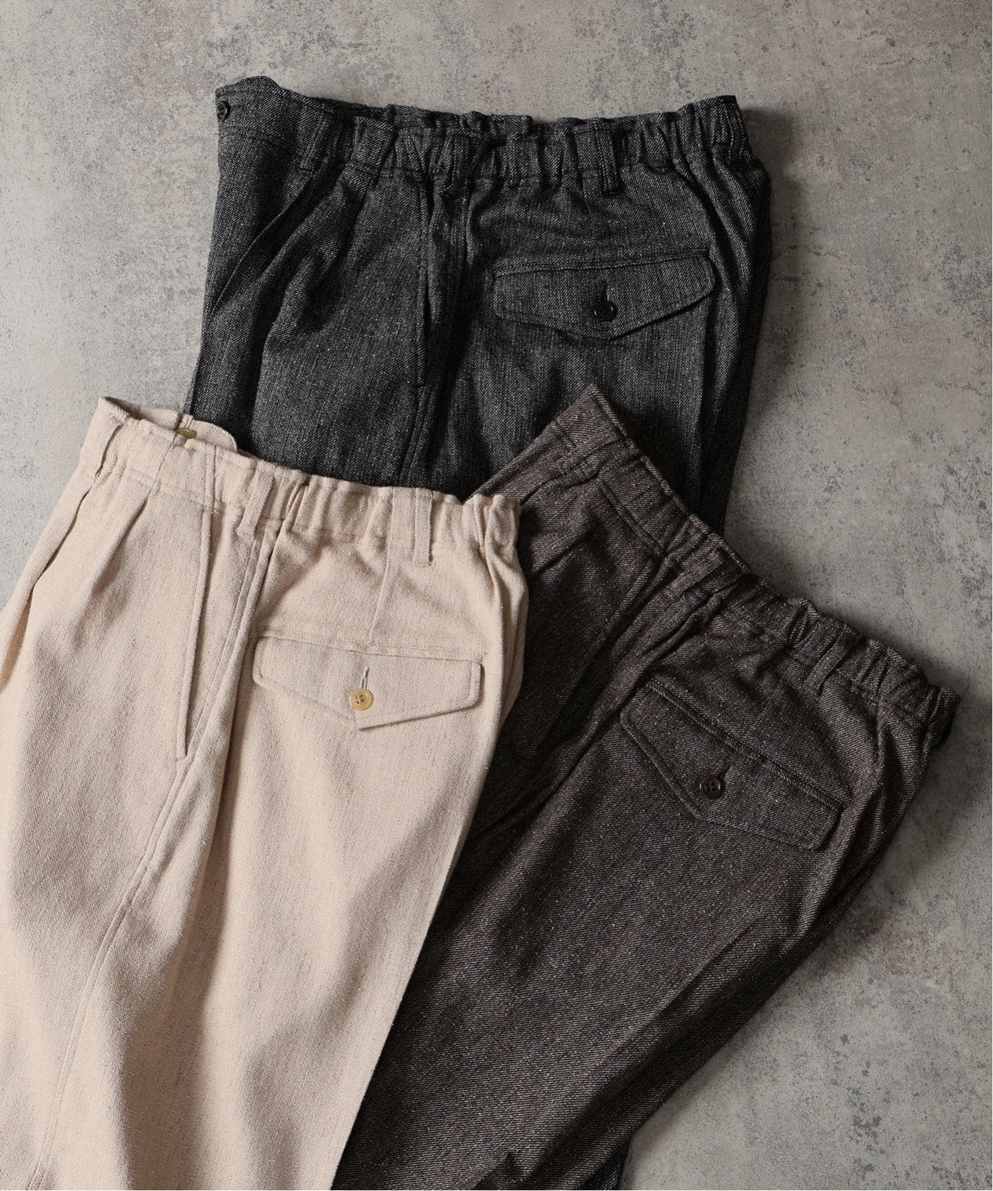 J.S.Homestead / シルクネップ ツイード インフレーション スラックス