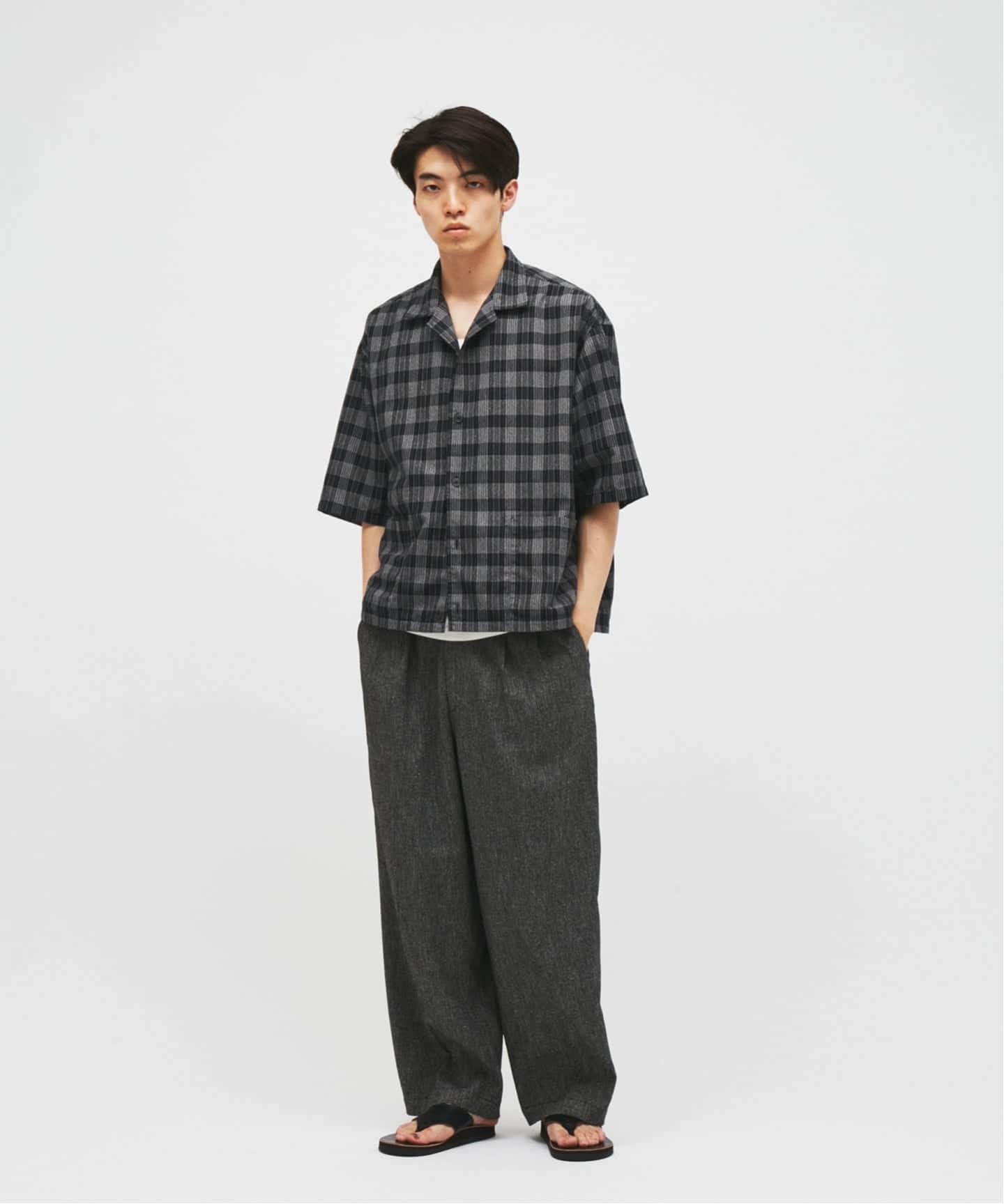 J.S.Homestead / シルクネップ ツイード インフレーション スラックス