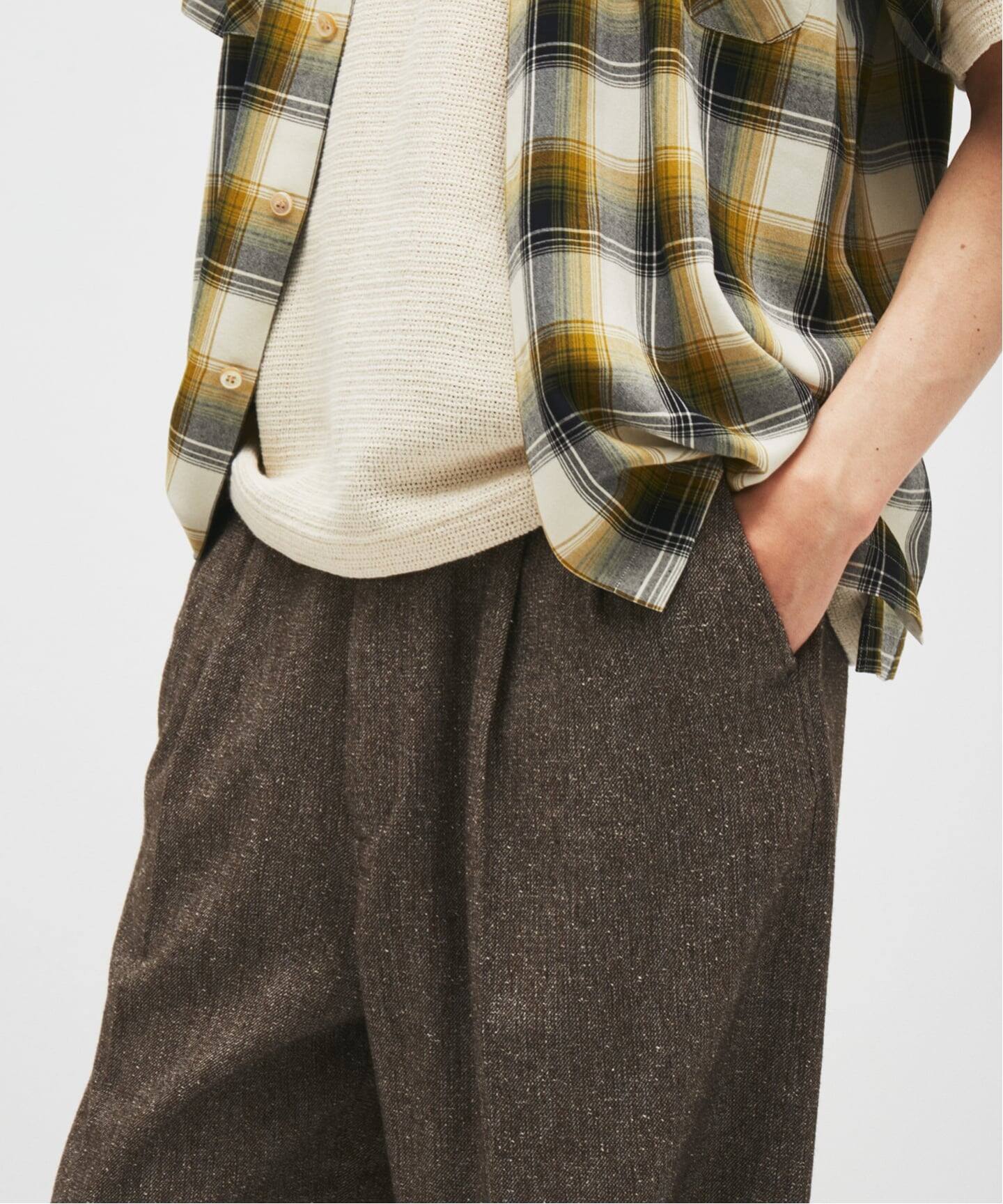 J*X様 50s US製 リネン レーヨン ネップ スラックス 襤褸 J.S.Homestead / シルクネップ ツイード インフレーション スラックス