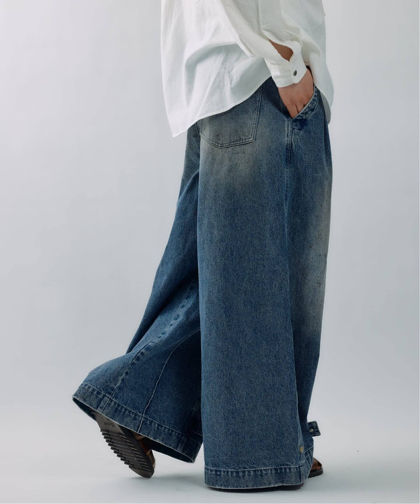 新品クレッシェントMサイズ デニムツイルキュロットパンツ J.S.Homestead / デニム キュロット パンツ（デニムパンツ・ジーンズ