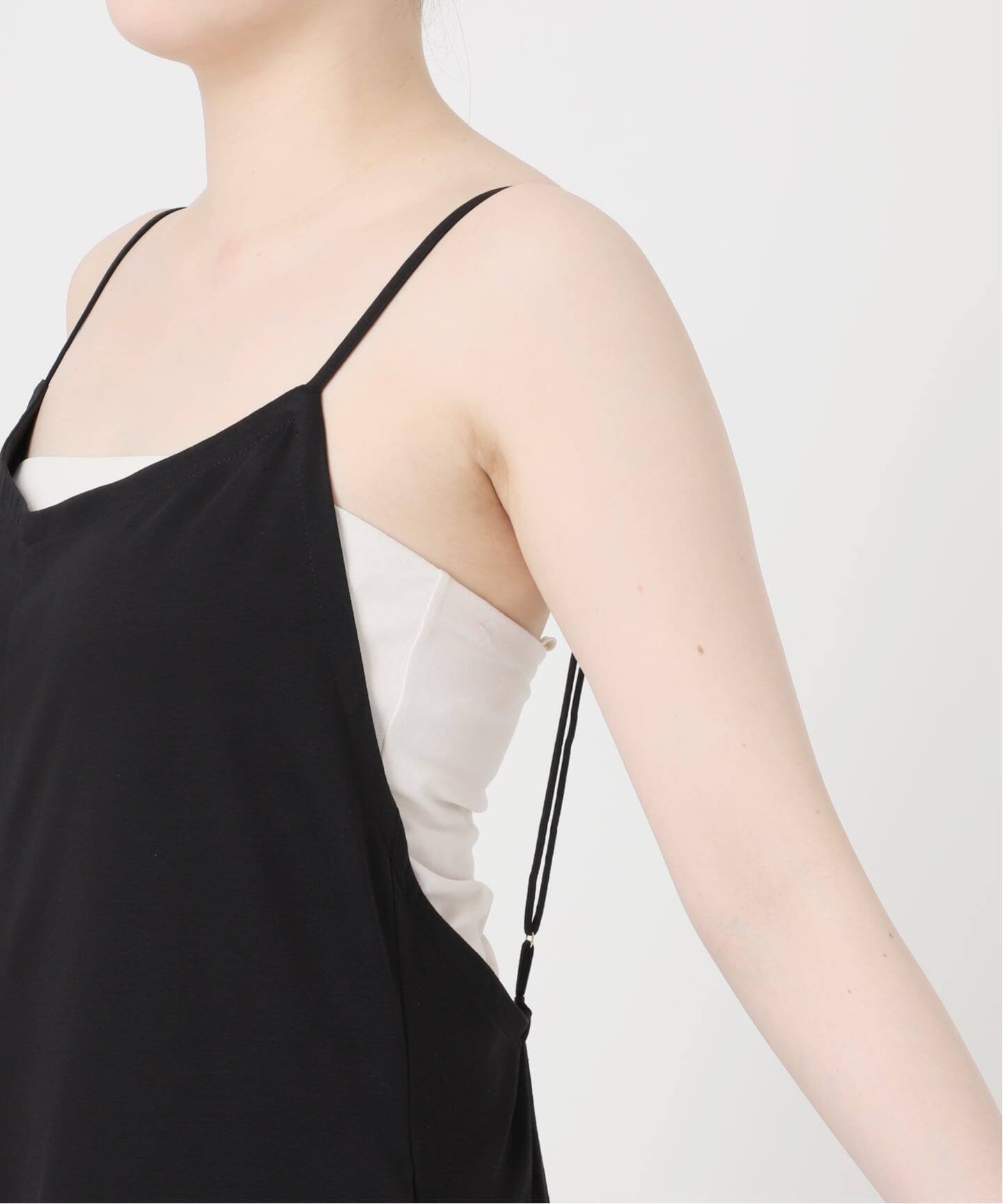 Deuxieme Classe キャミソール オールインワン　ブラック 予約》Smooth Baggy Cami オールインワン（つなぎ／オールインワン