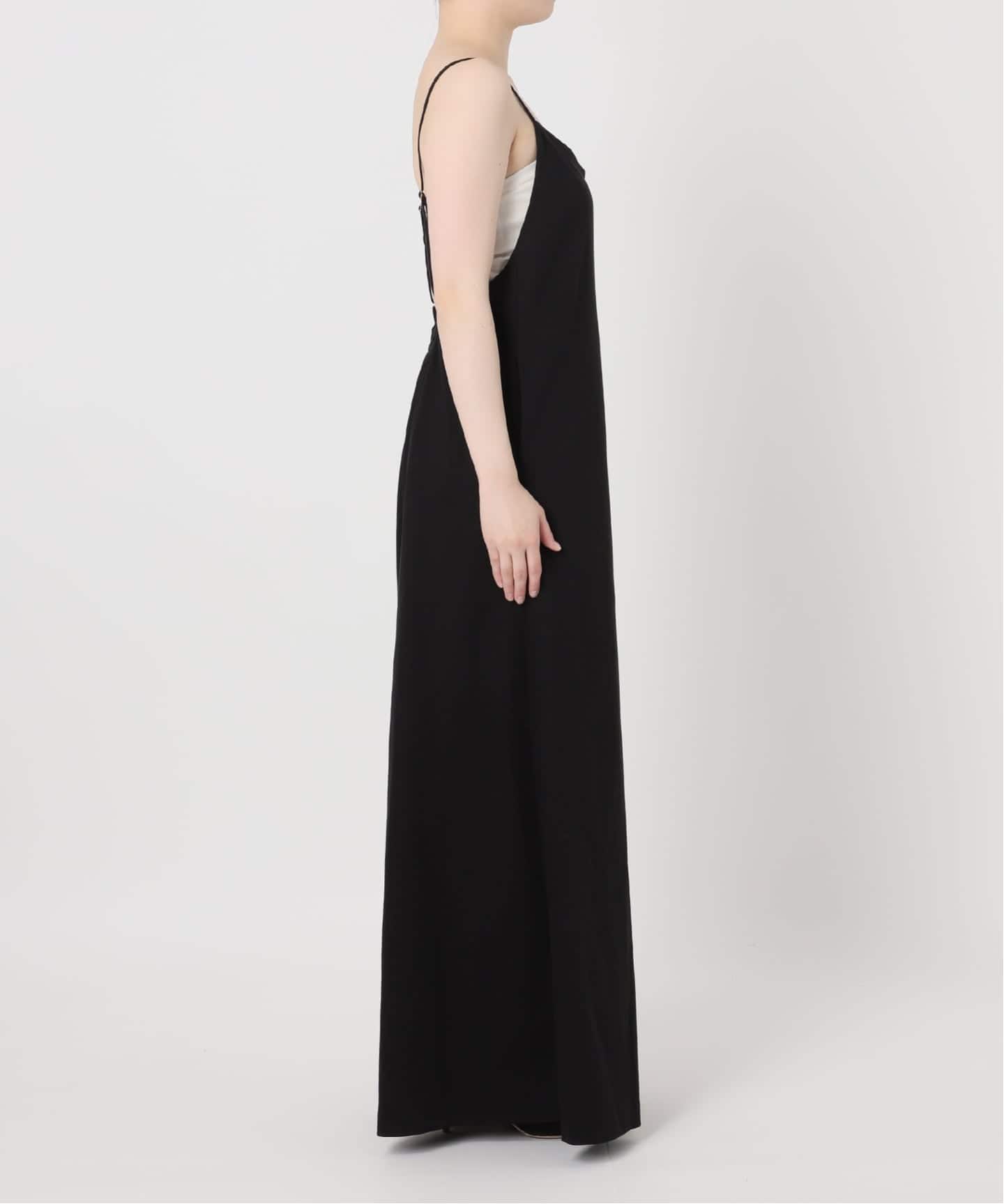 Deuxieme Classe キャミ オールインワン　サロペット　ツナギ　黒 Smooth Baggy Cami オールインワン（つなぎ／オールインワン