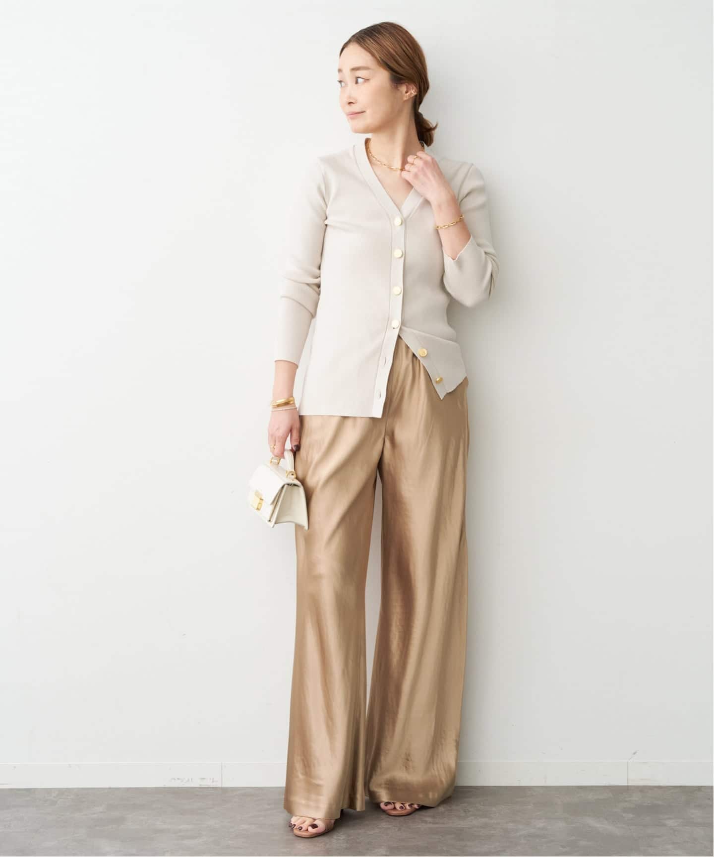 GLOSSY SATIN イージーパンツ（その他パンツ）｜Deuxieme Classe