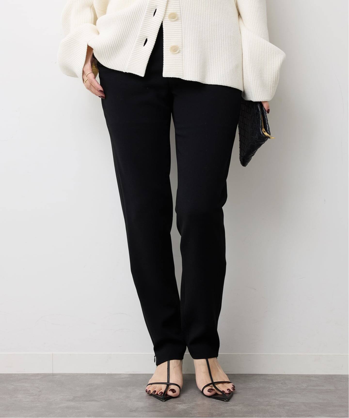 トリアセジョーゼット スリムジップパンツ（スラックス）｜Deuxieme