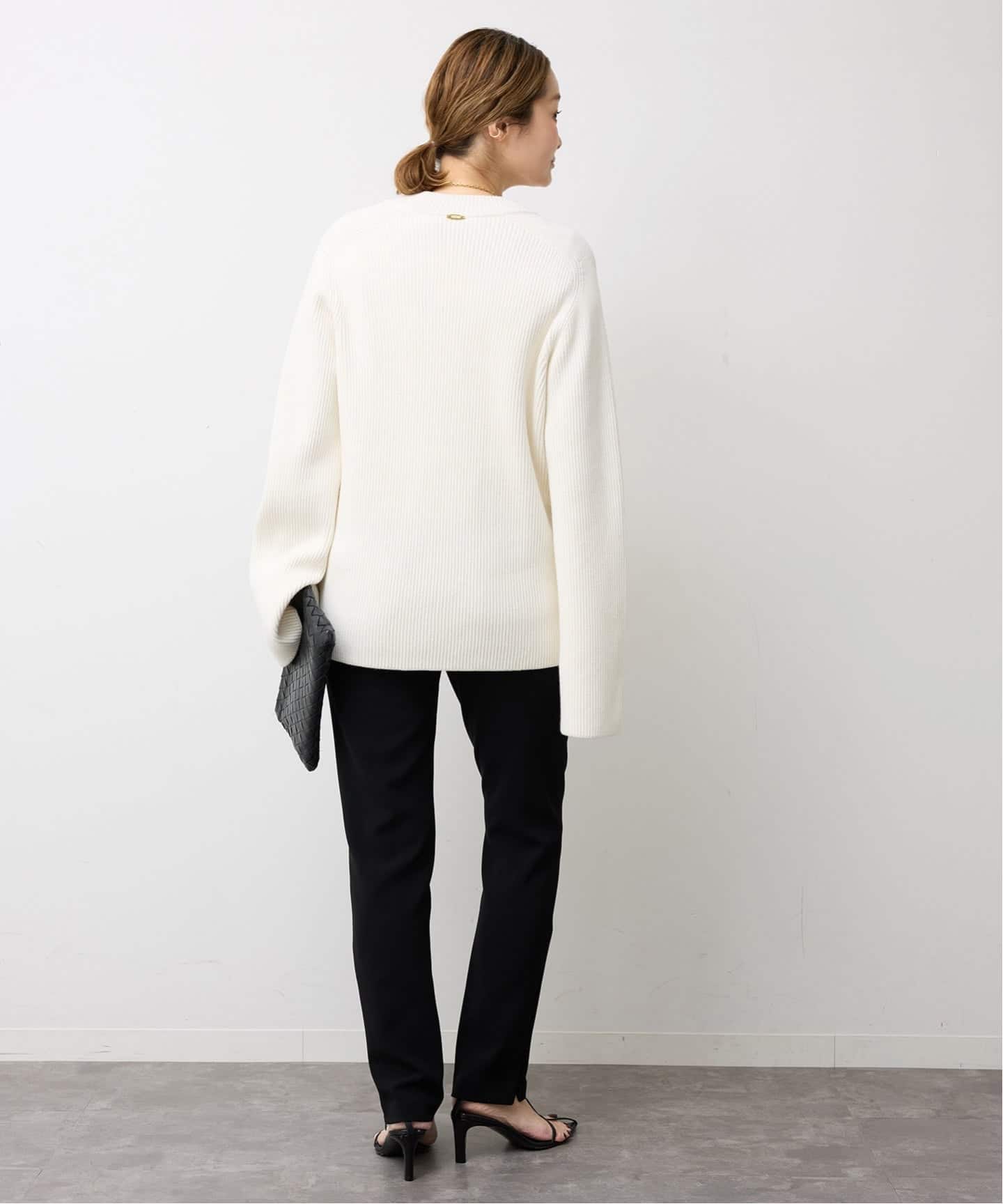 トリアセジョーゼット スリムジップパンツ（スラックス）｜Deuxieme