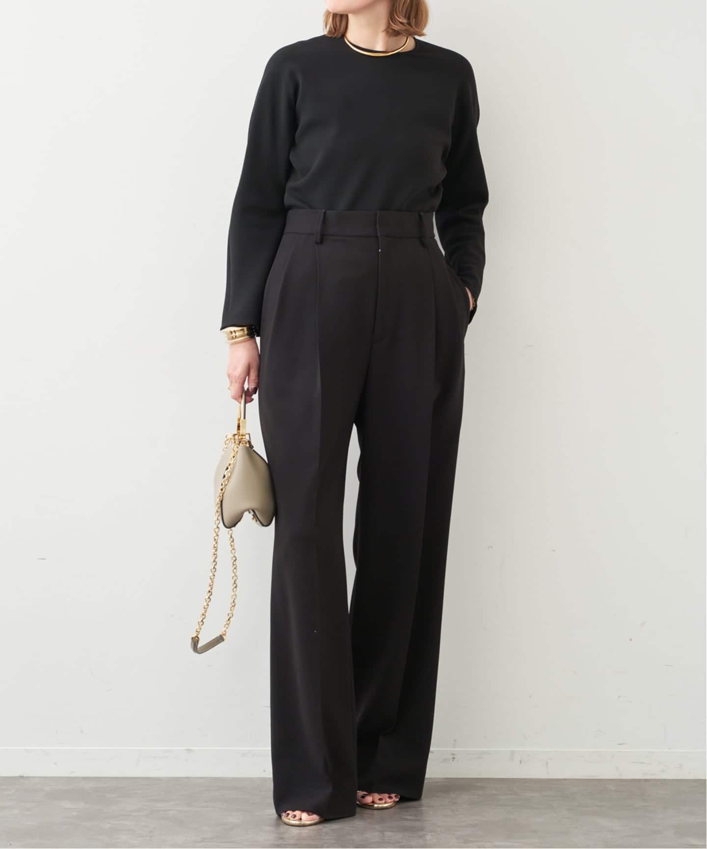 【1回着用のみ】Deuxieme Classe トリアセジョーゼットコート 黒 Deuxieme Classe（ドゥーズィエムクラス）の「トリアセジョーゼット