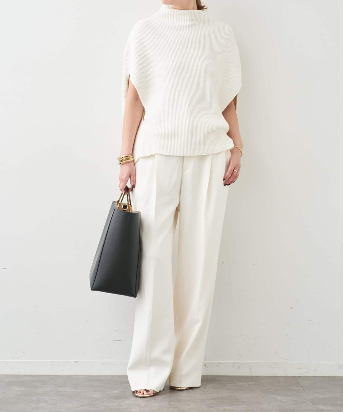 トリアセジョーゼット タックパンツ（スラックス）｜Deuxieme Classe