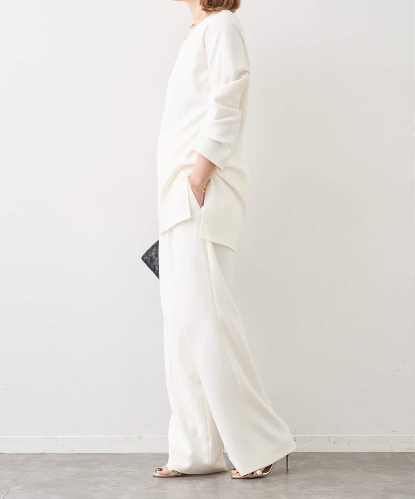 トリアセジョーゼット タックパンツ（スラックス）｜Deuxieme Classe