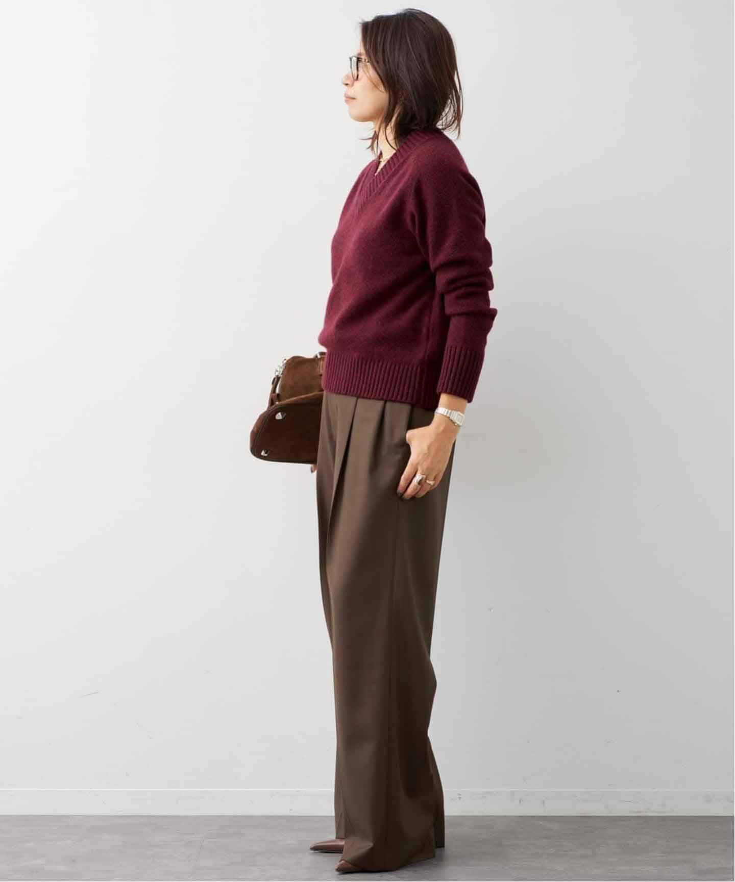 美品　オールド　エルメス　2タック ウール ワイドストレートスラックス　ブラウン WOOL TUCK パンツ（スラックス）｜Deuxieme Classe（ドゥーズィエム