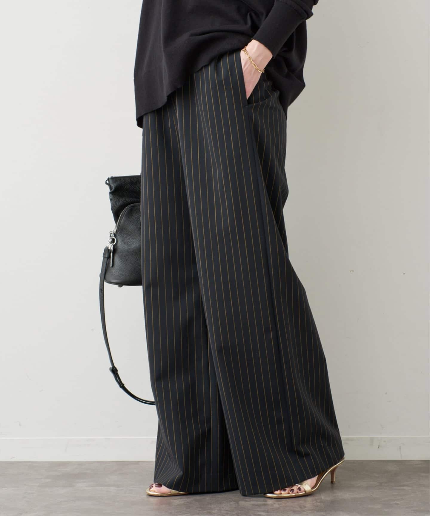 Effortless Wool ストライプパンツ（スラックス）｜Deuxieme Classe