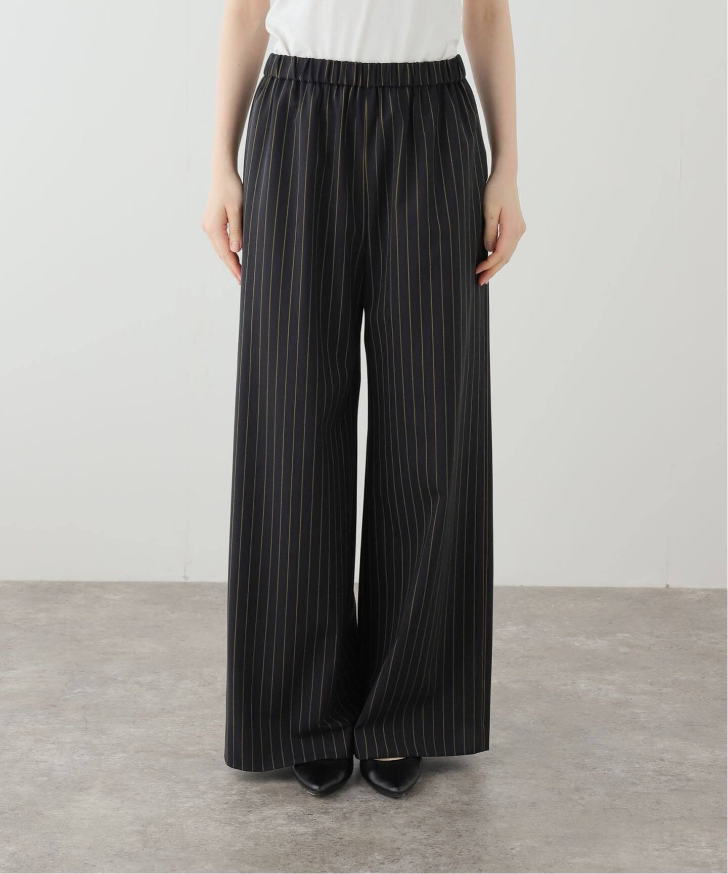 Effortless Wool ストライプパンツ（スラックス）｜Deuxieme Classe