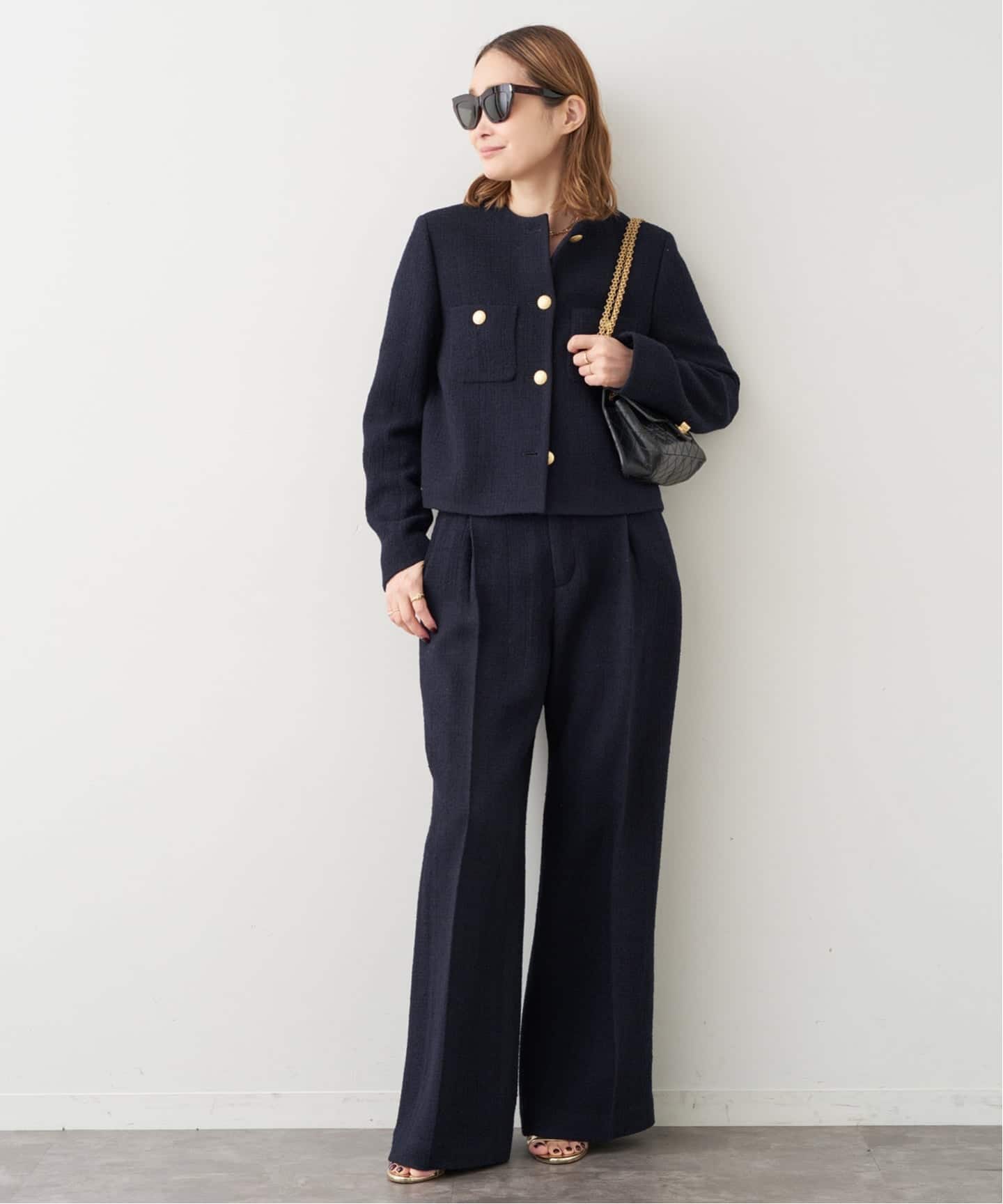 Tweed Wide パンツ（スラックス）｜Deuxieme Classe（ドゥーズィエム