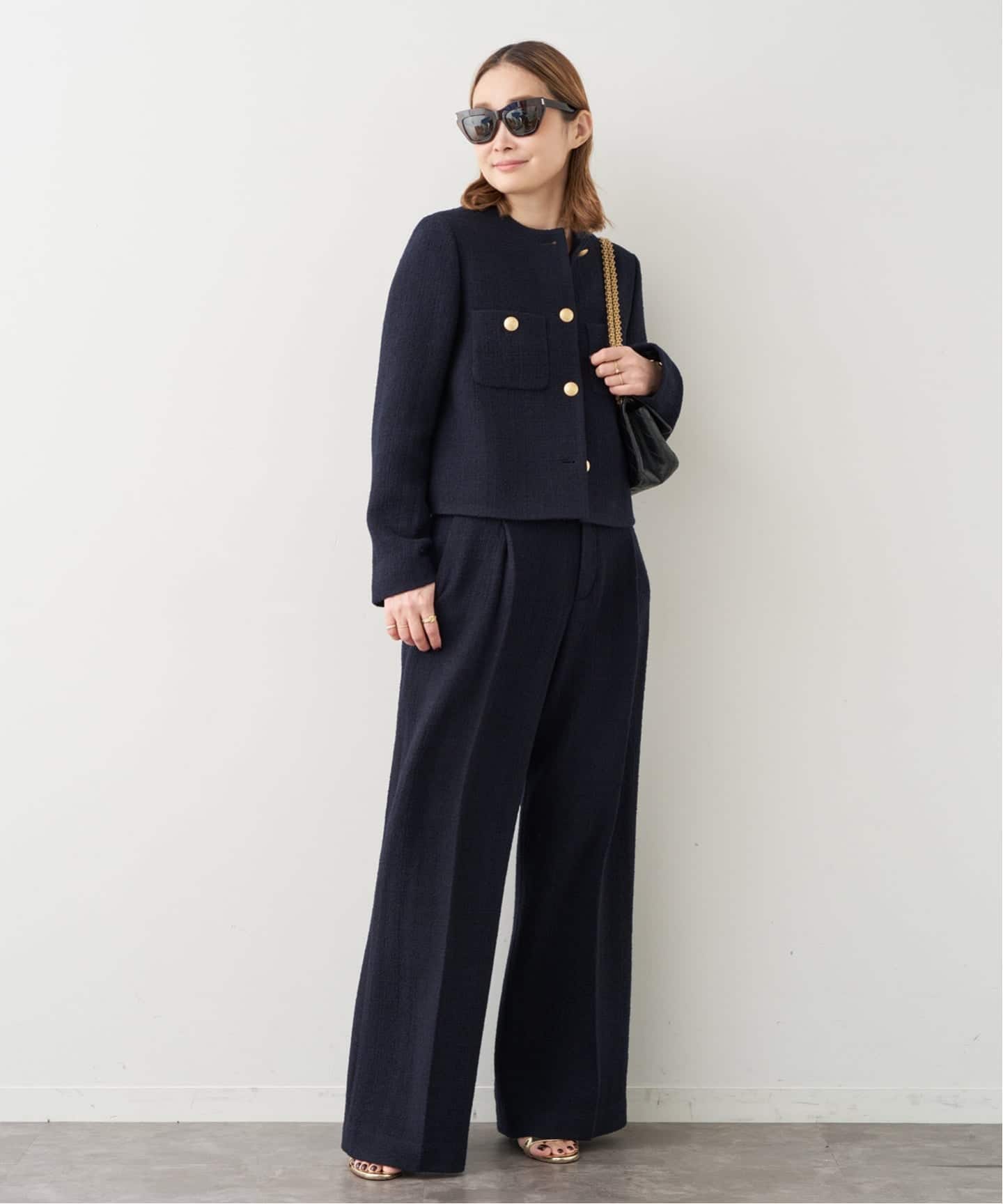 Tweed Wide パンツ（スラックス）｜Deuxieme Classe（ドゥーズィエム