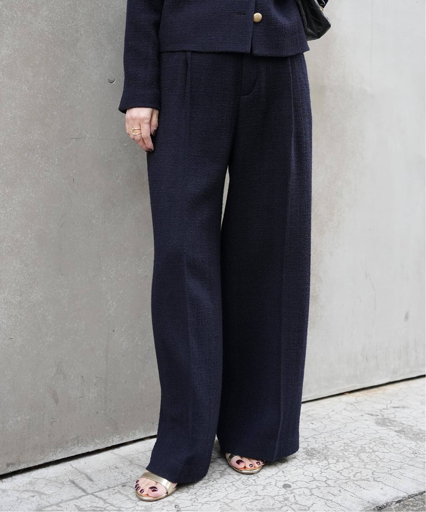 Tweed Wide パンツ（スラックス）｜Deuxieme Classe（ドゥーズィエム
