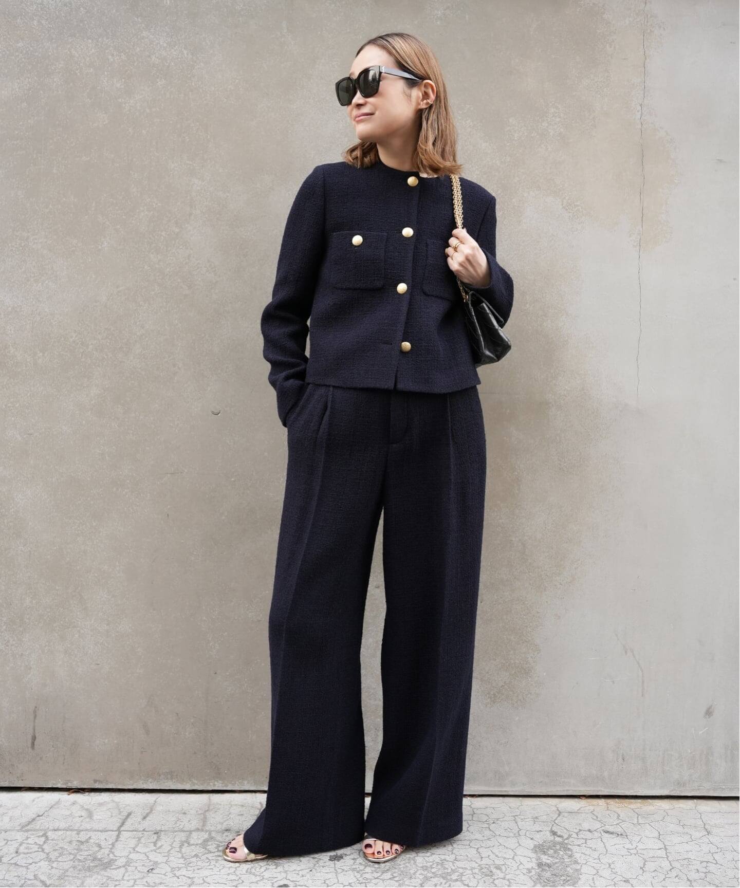 Tweed Wide パンツ（スラックス）｜Deuxieme Classe（ドゥーズィエム