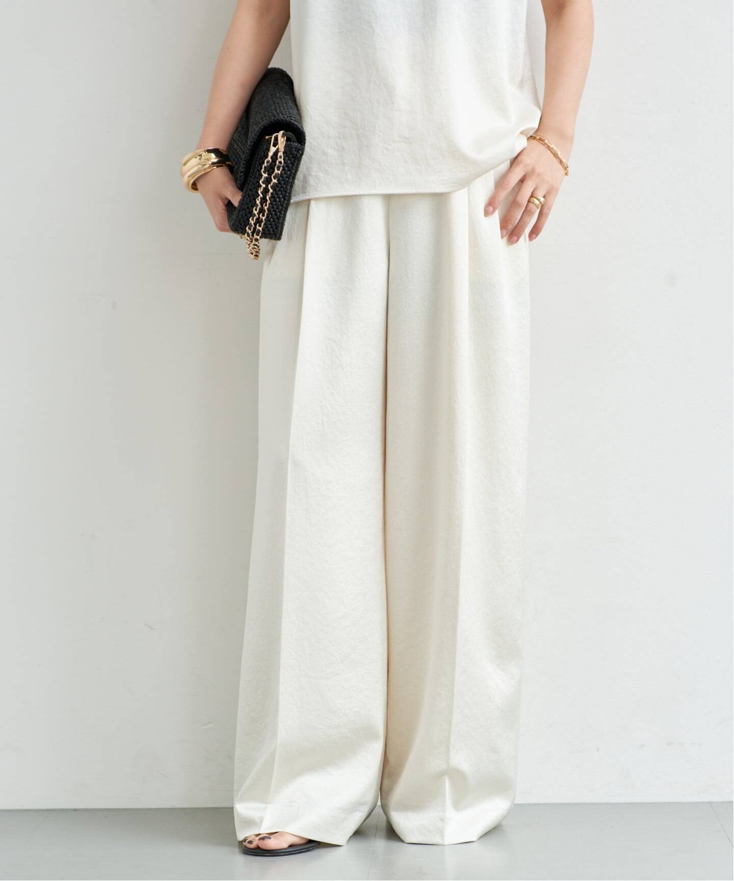Minimal Satin パンツ（スラックス）｜Deuxieme Classe