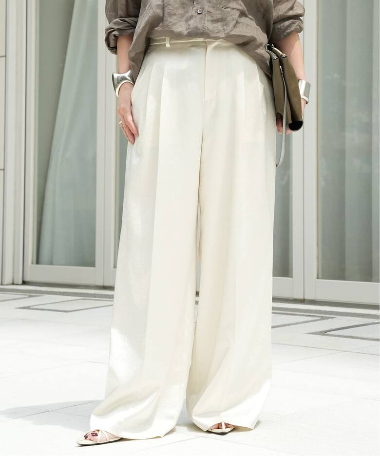 Minimal Satin パンツ（スラックス）｜Deuxieme Classe 
