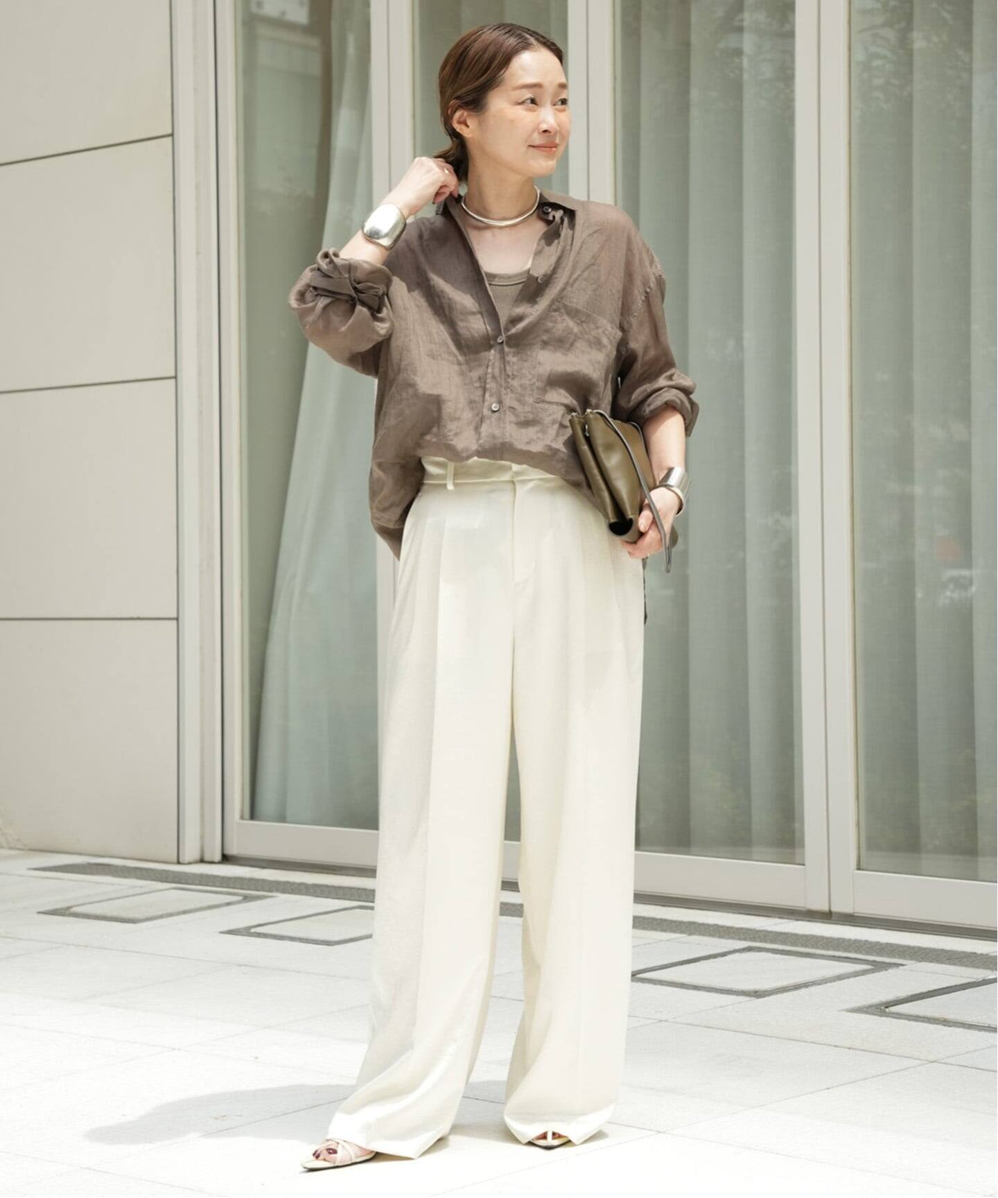 Minimal Satin パンツ（スラックス）｜Deuxieme Classe