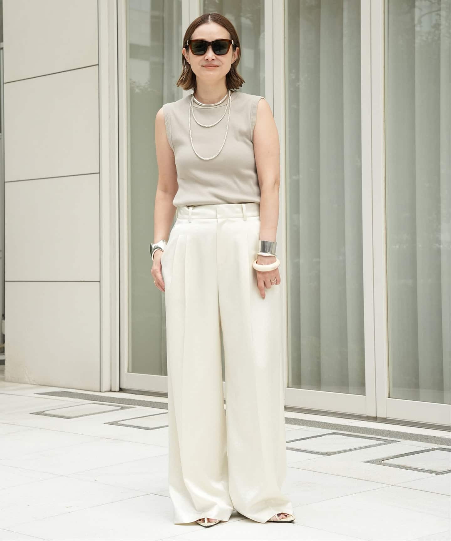 Minimal Satin パンツ（スラックス）｜Deuxieme Classe