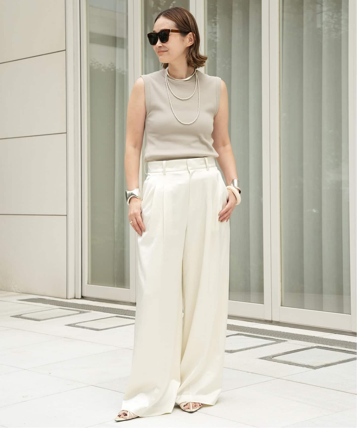 Minimal Satin パンツ（スラックス）｜Deuxieme Classe