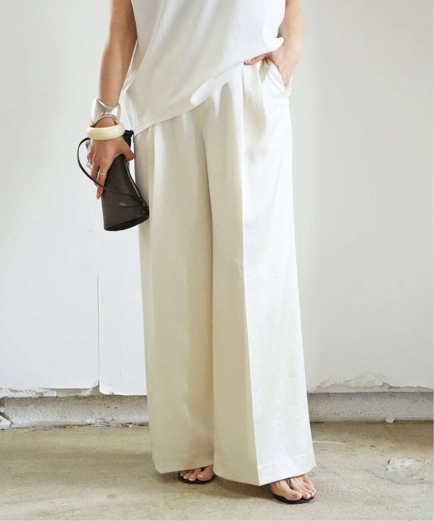 Minimal Satin パンツ（スラックス）｜Deuxieme Classe