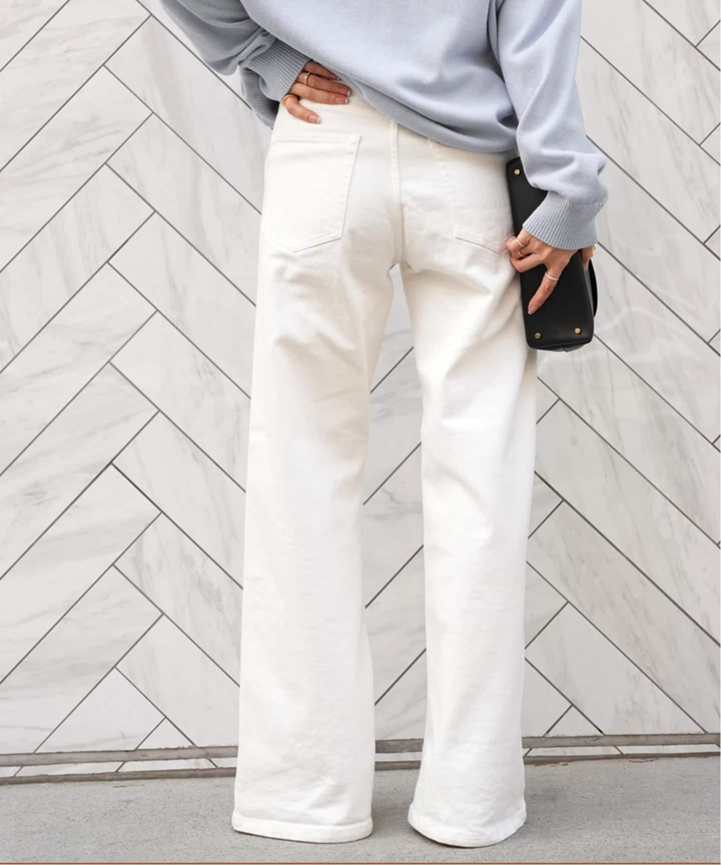 予約》Loose Jeans (white)（デニムパンツ・ジーンズ）｜Deuxieme