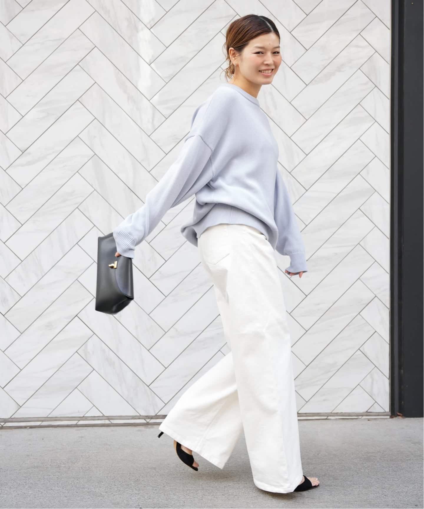 予約》Loose Jeans (white)（デニムパンツ・ジーンズ）｜Deuxieme