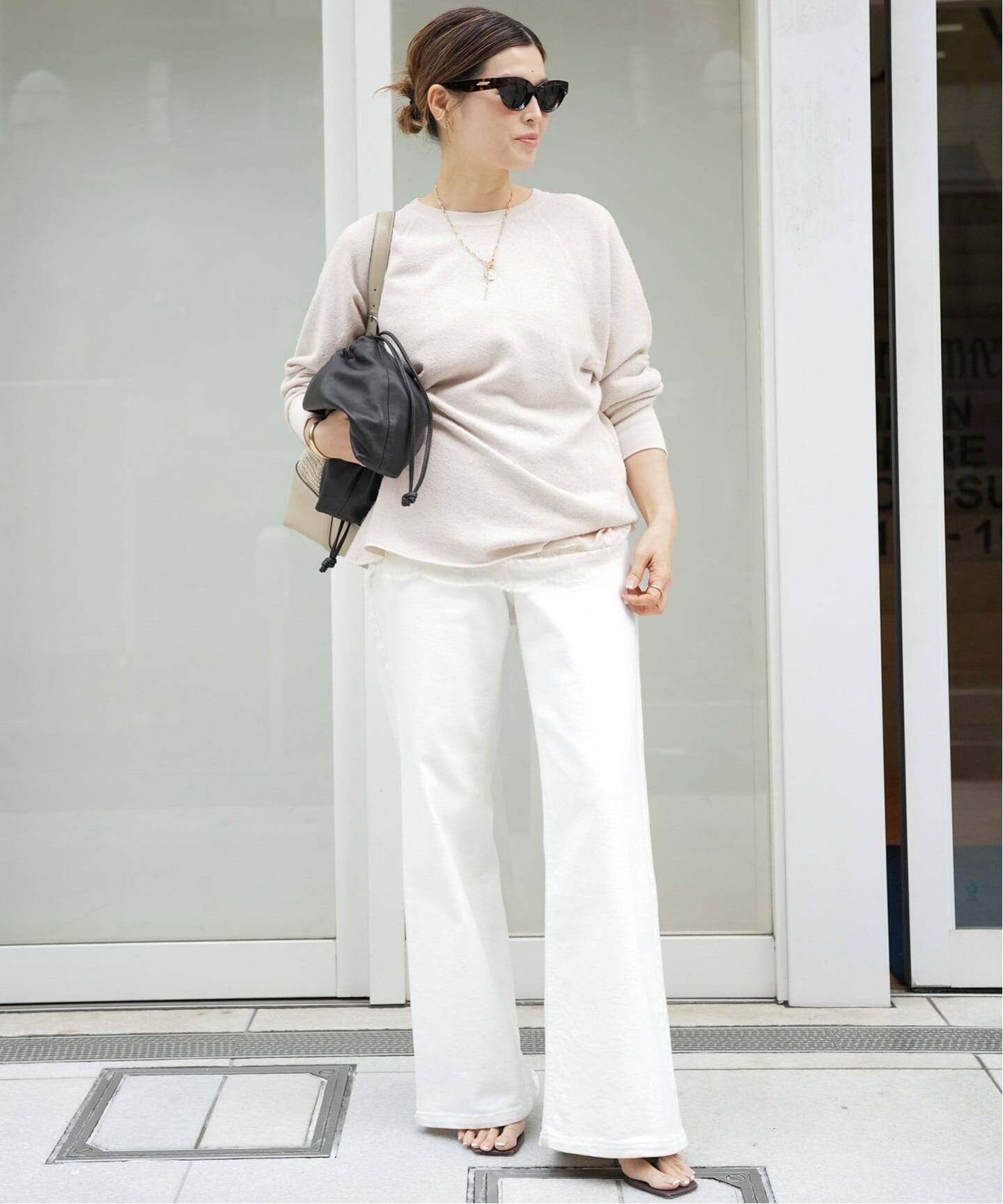 予約》Loose Jeans (white)（デニムパンツ・ジーンズ）｜Deuxieme