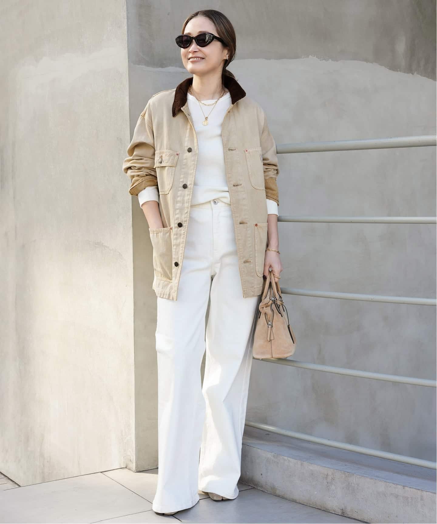 予約》Loose Jeans (white)（デニムパンツ・ジーンズ）｜Deuxieme