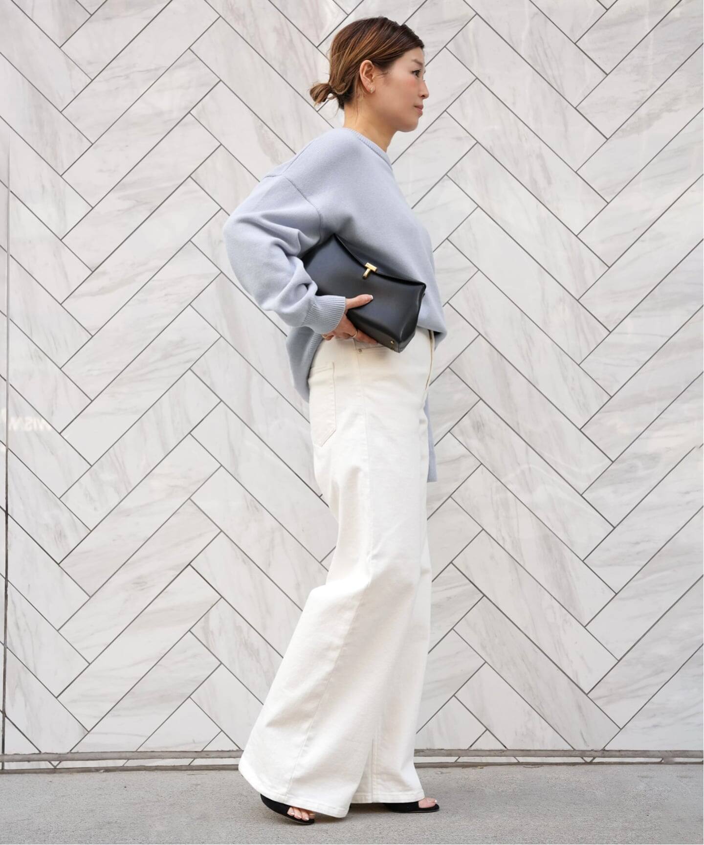 予約》Loose Jeans (white)（デニムパンツ・ジーンズ）｜Deuxieme