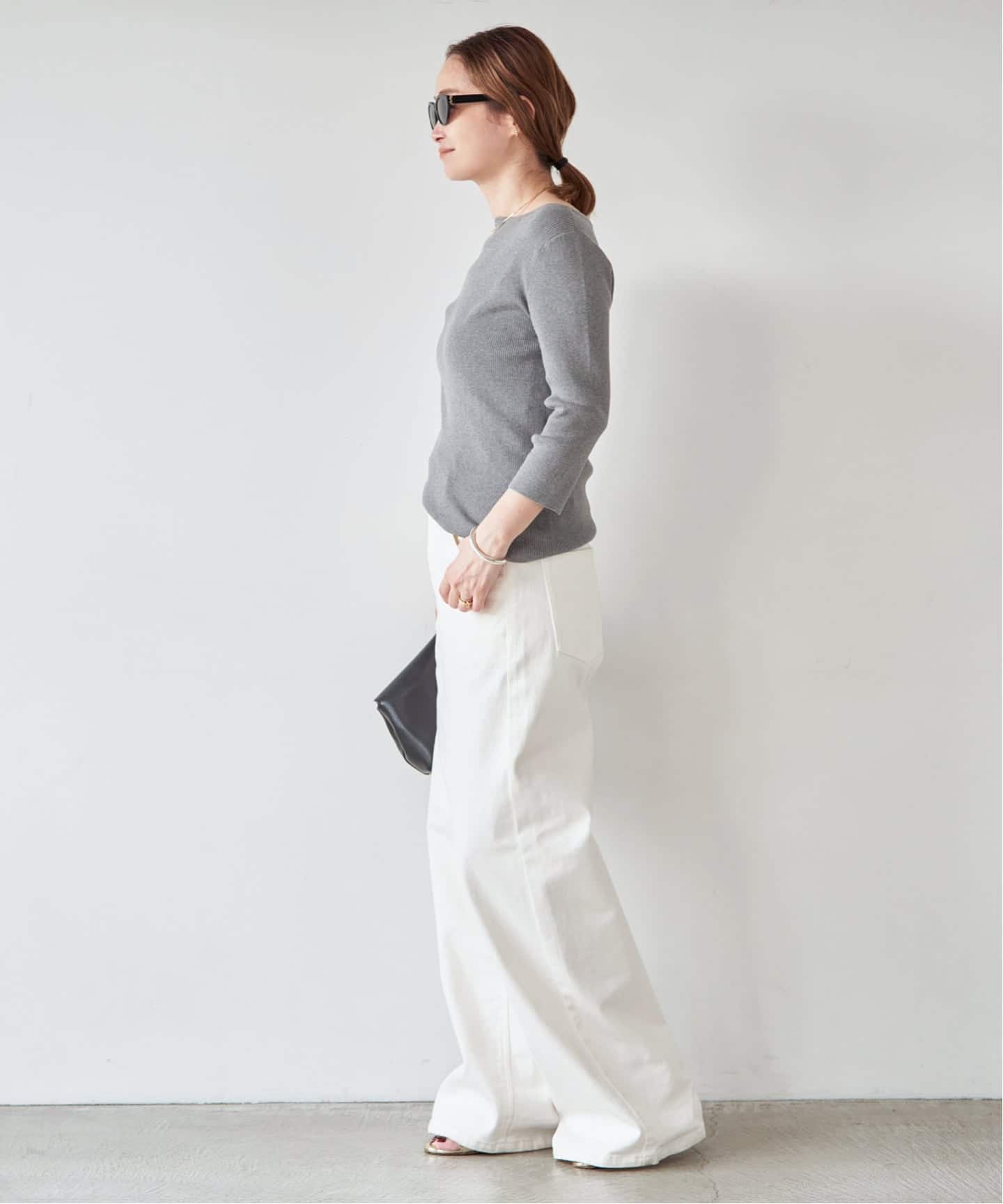 追加 Loose Jeans (white)（デニムパンツ・ジーンズ）｜Deuxieme
