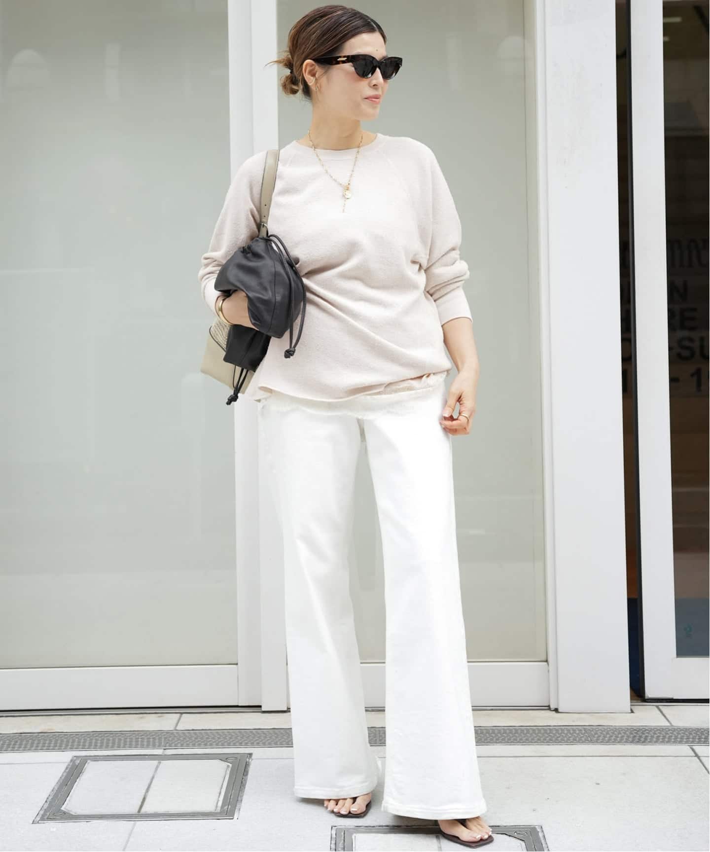 追加 Loose Jeans (white)（デニムパンツ・ジーンズ）｜Deuxieme