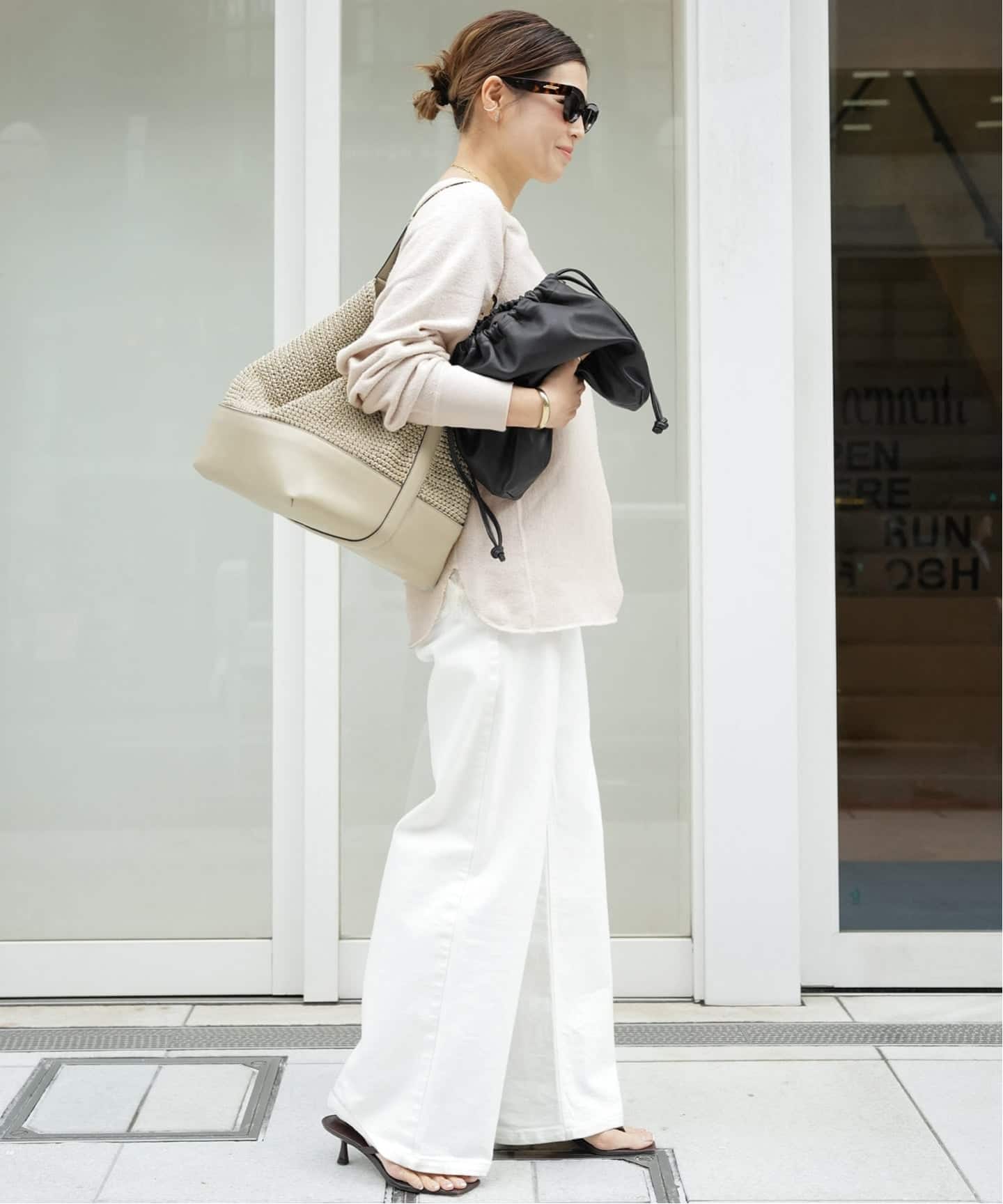 追加 Loose Jeans (white)（デニムパンツ・ジーンズ）｜Deuxieme