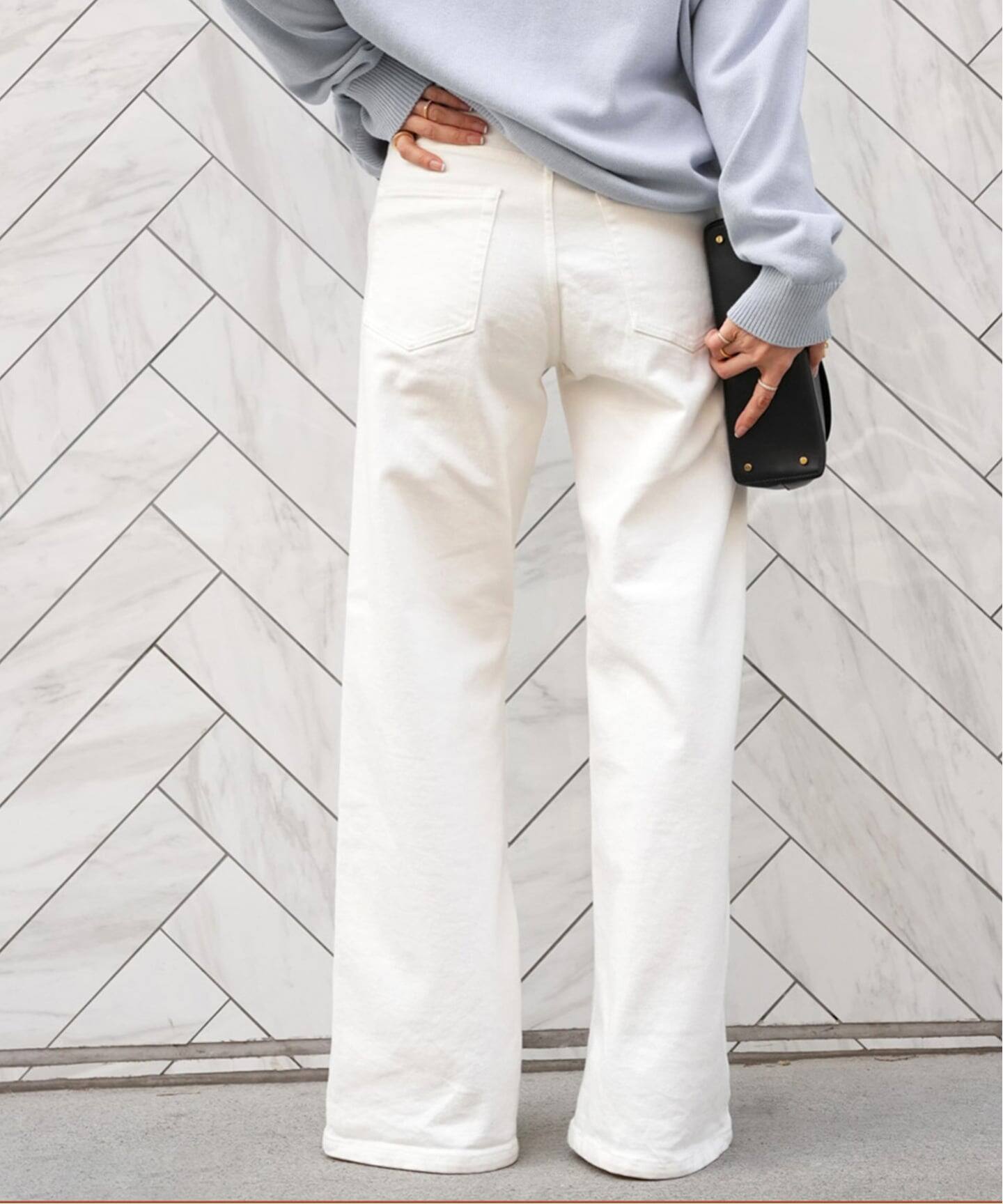 追加 Loose Jeans (white)（デニムパンツ・ジーンズ）｜Deuxieme