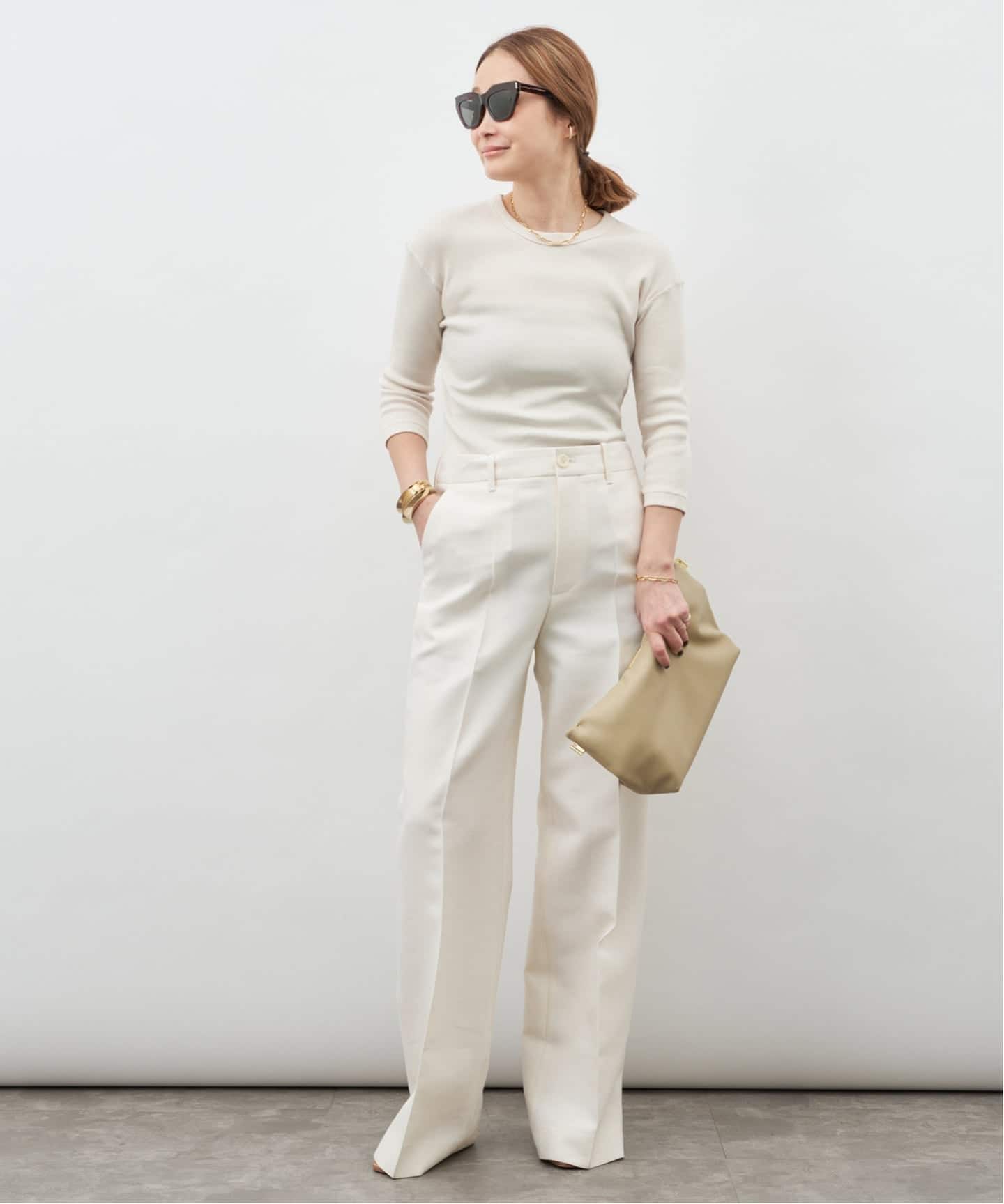 R2W/アールツーダブリュー】 BRUNI WOOL SILK PANTS（スラックス