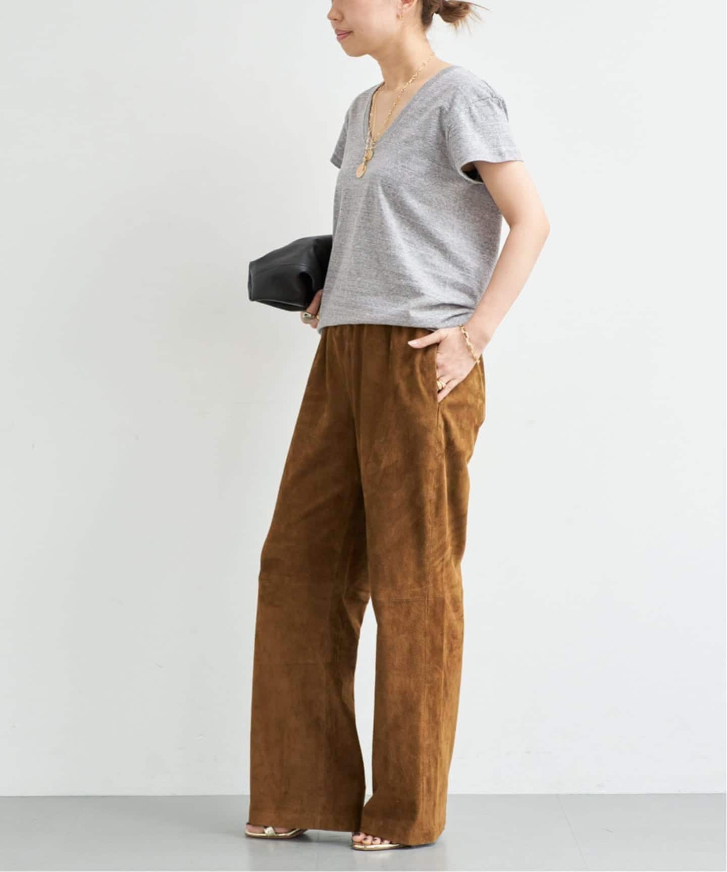 あんきゃめ INES & MARECHAL】EASY LEATHER PANTS（その他パンツ）｜Deuxieme