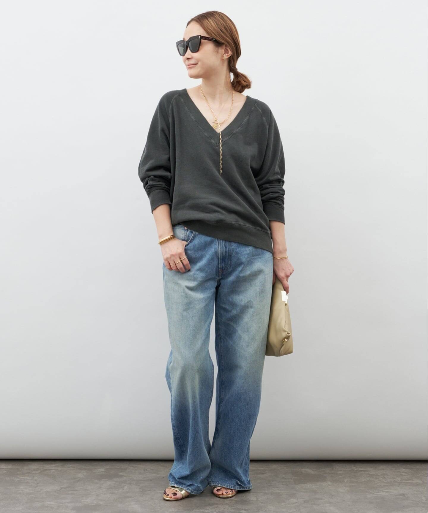 DENIMIST/デニミスト】TERI WIDE LEG JEAN (29.5)（デニムパンツ